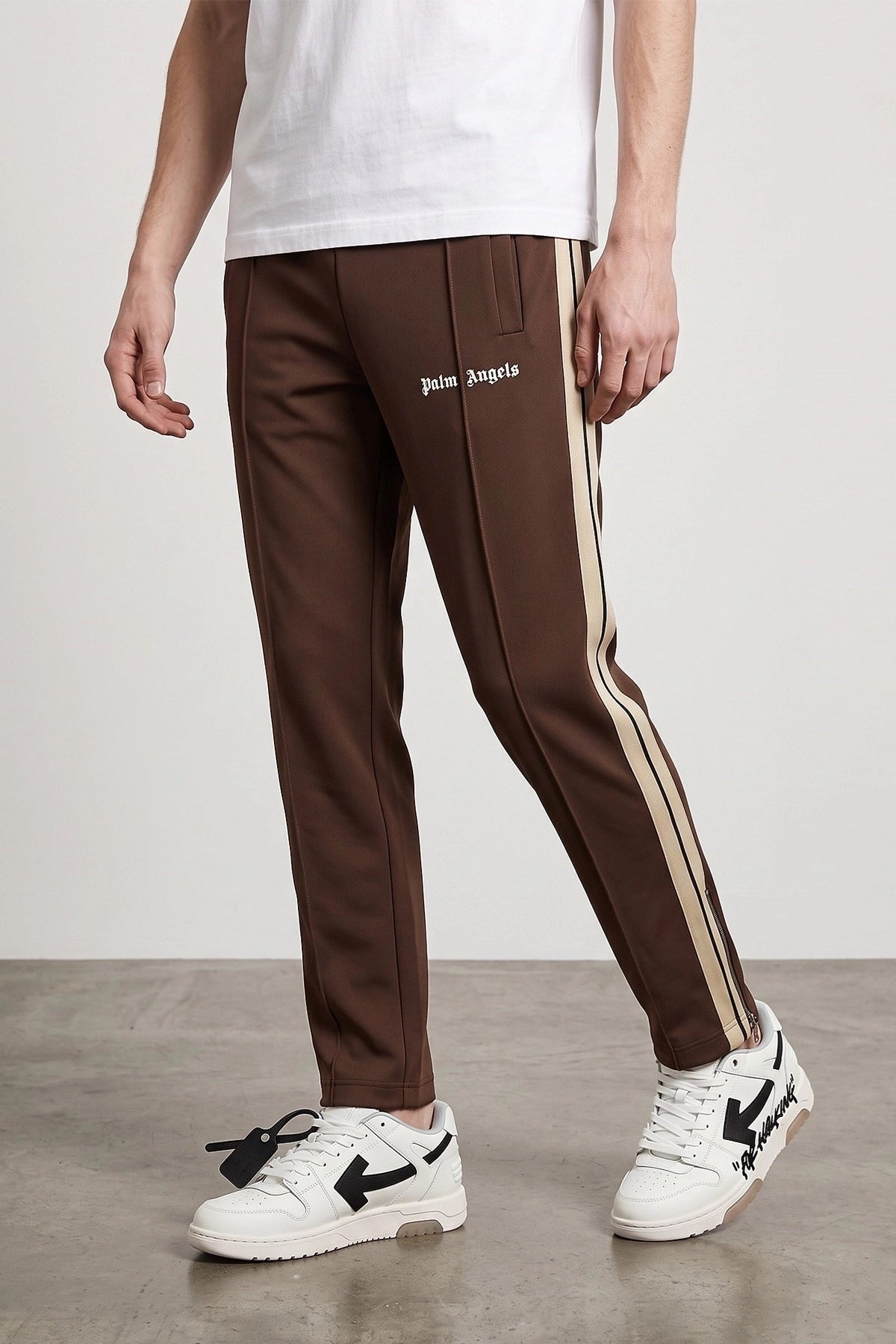 Palm Angels Brown Classic Track Pants