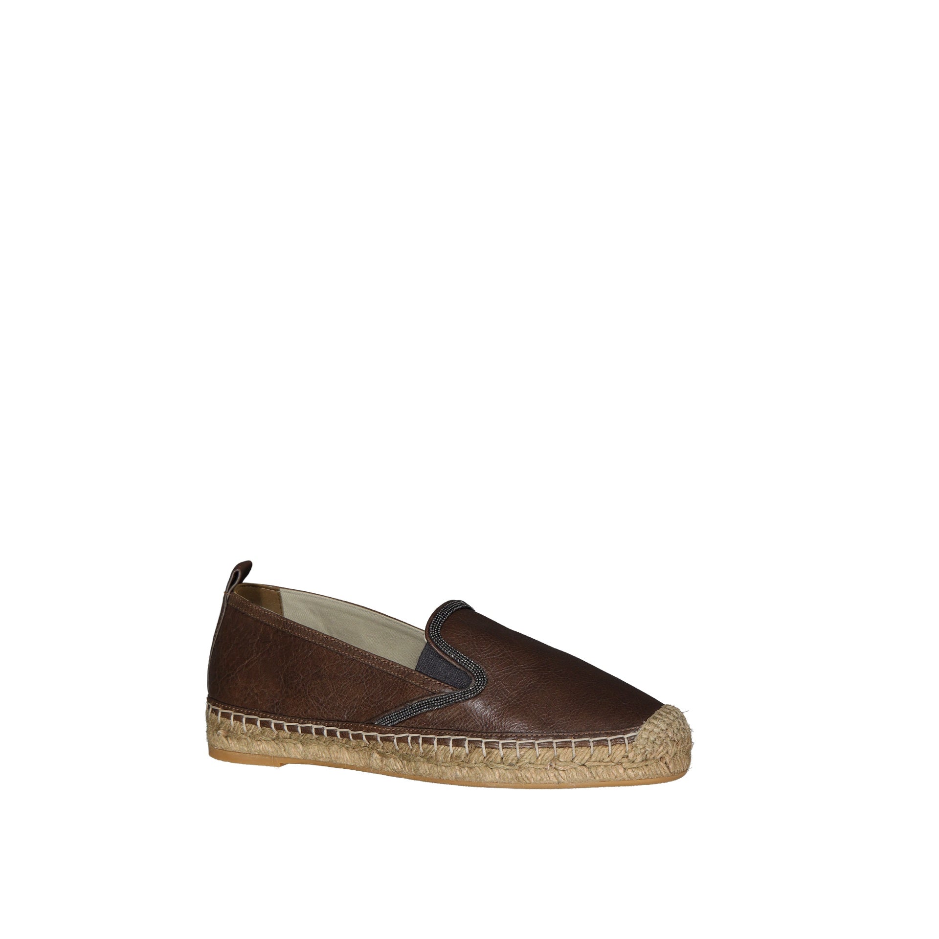 Brunello Cucinelli Leather Espadrilles - alternate view