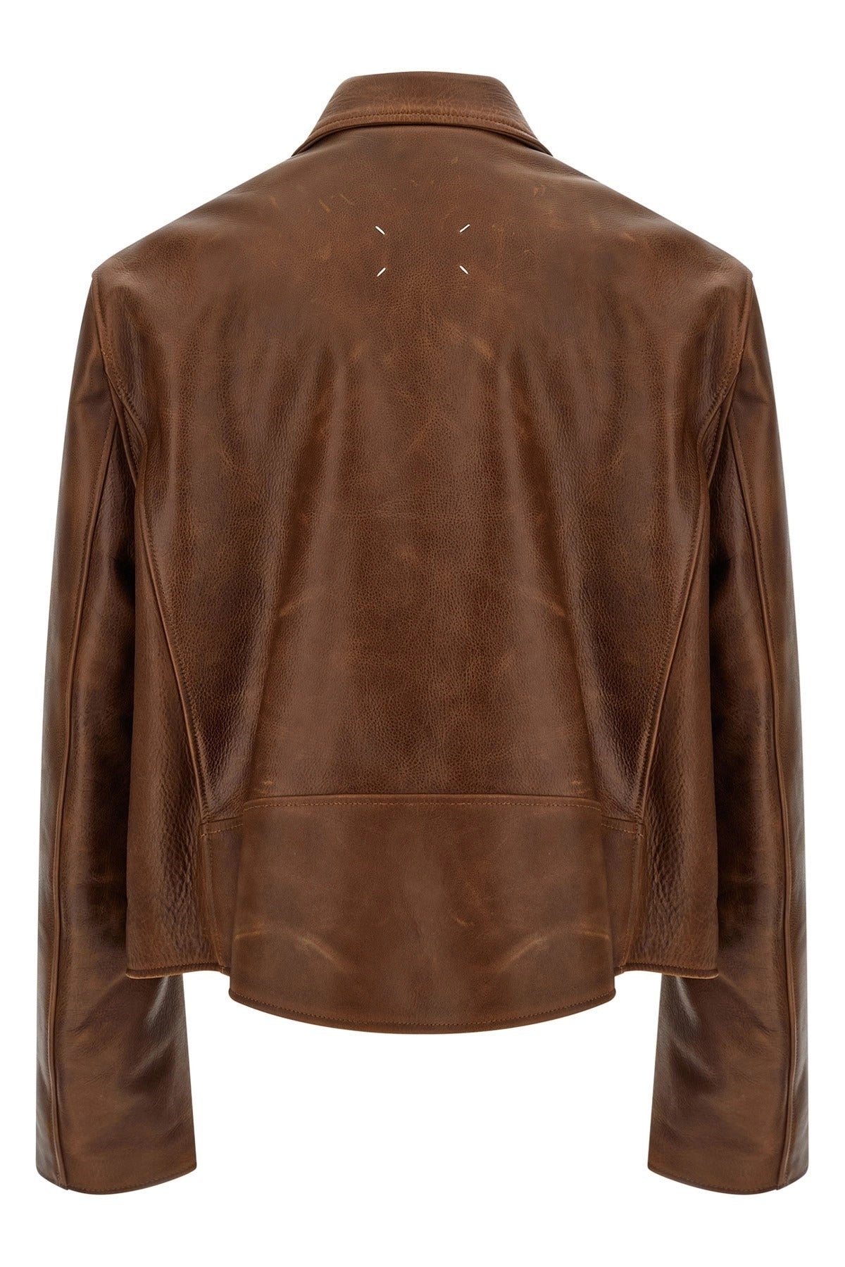 Maison Margiela Cropped Leather Biker Jacket - alternate view