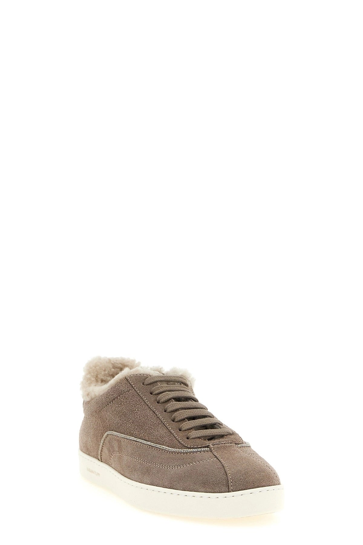 Fabiana Filippi Diamond Detail Suede Sneakers - alternate view