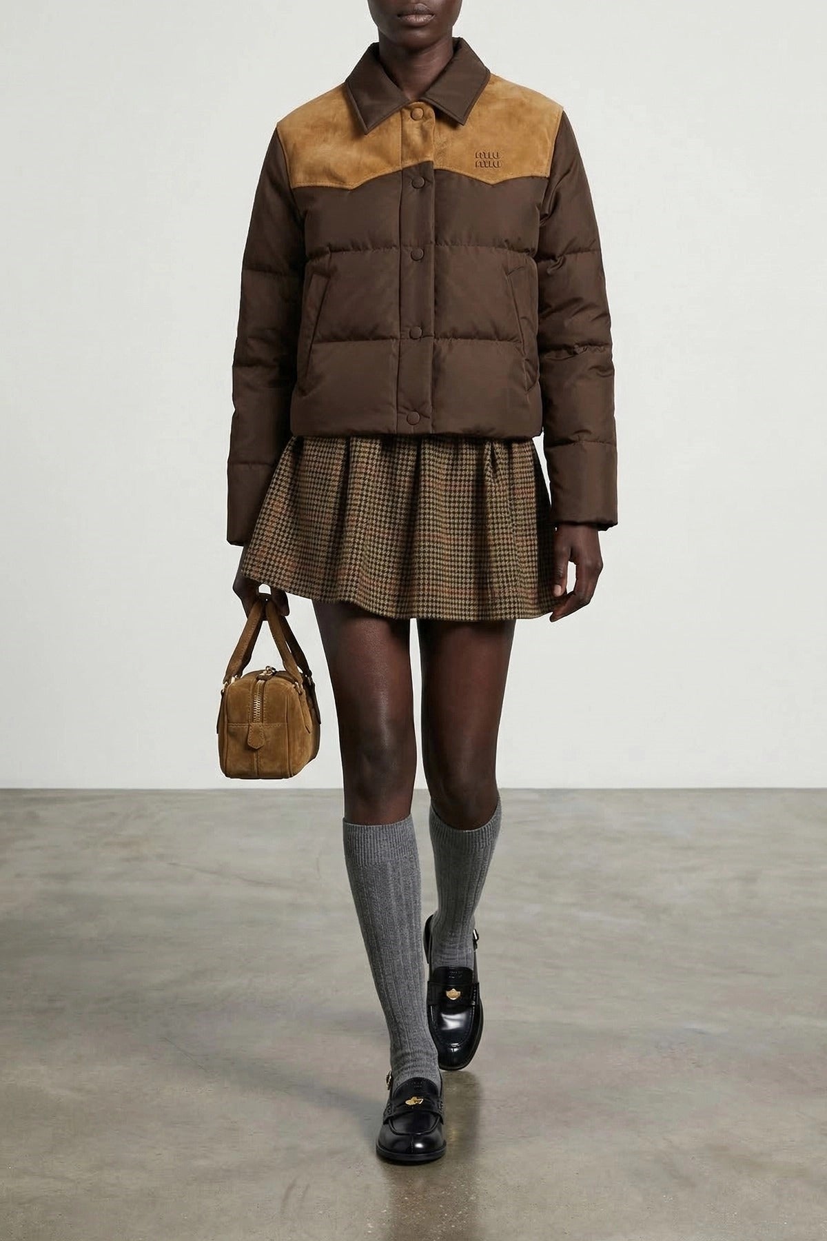 Miu Miu Pongé Tec Down Jacket - alternate view