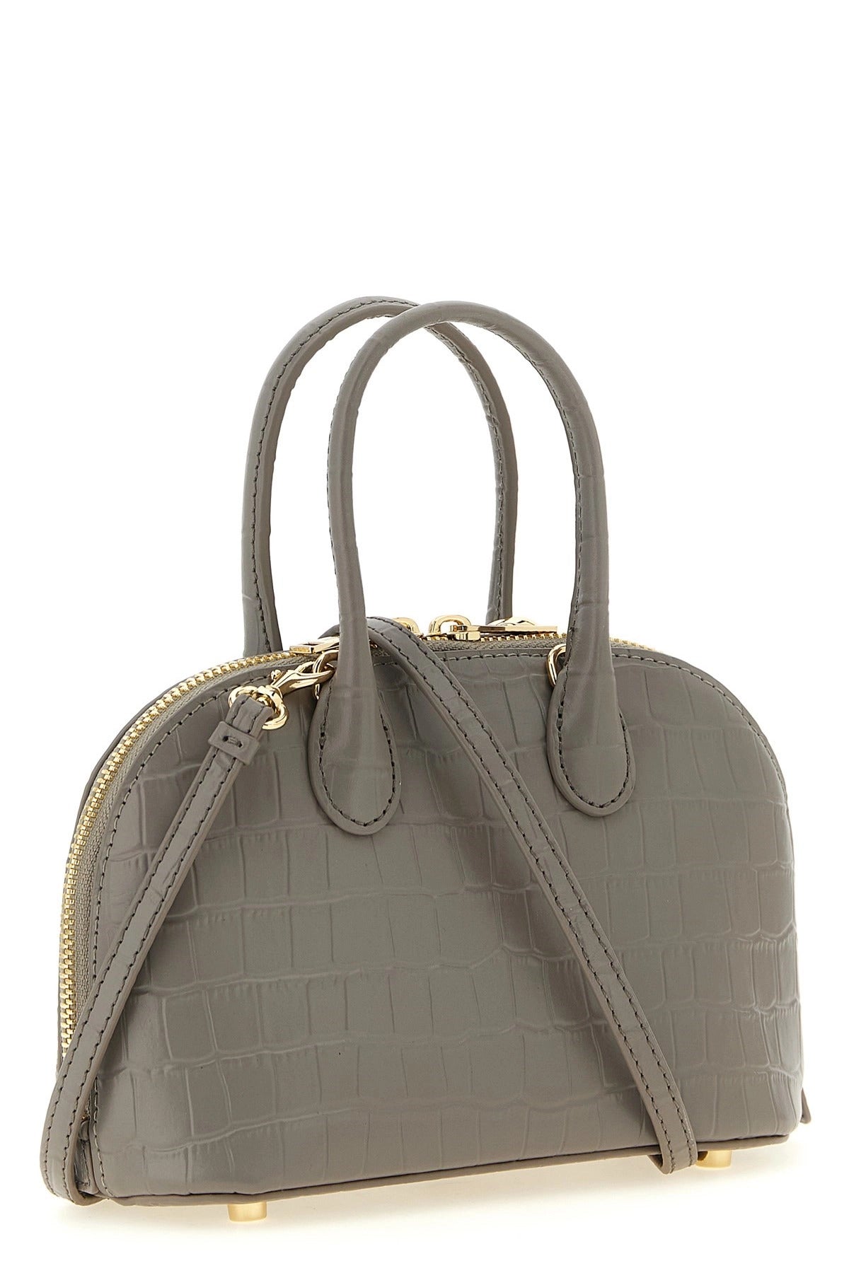 Self-Portrait Croc Leather Mini Toast Handbag