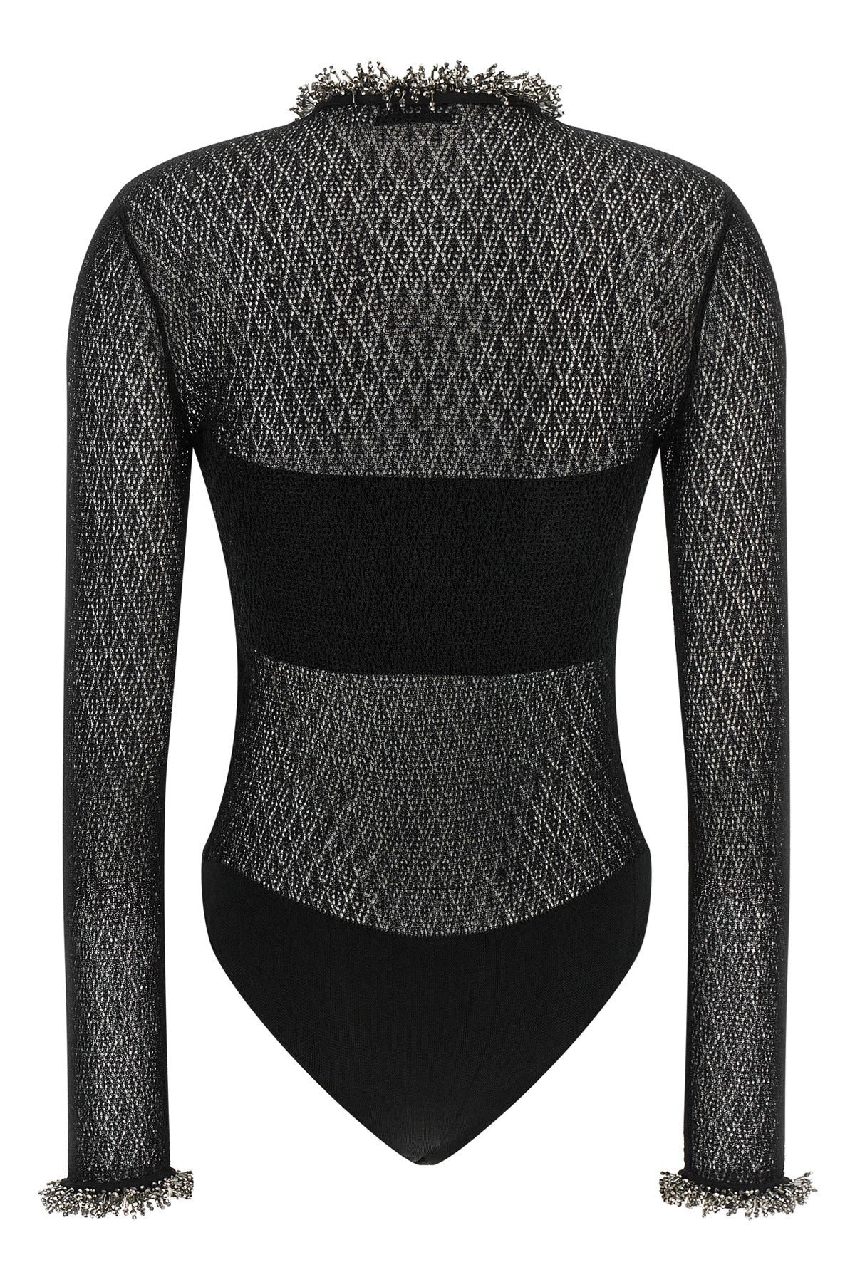 Self-Portrait Openwork Knitted Bodysuit - alternate view