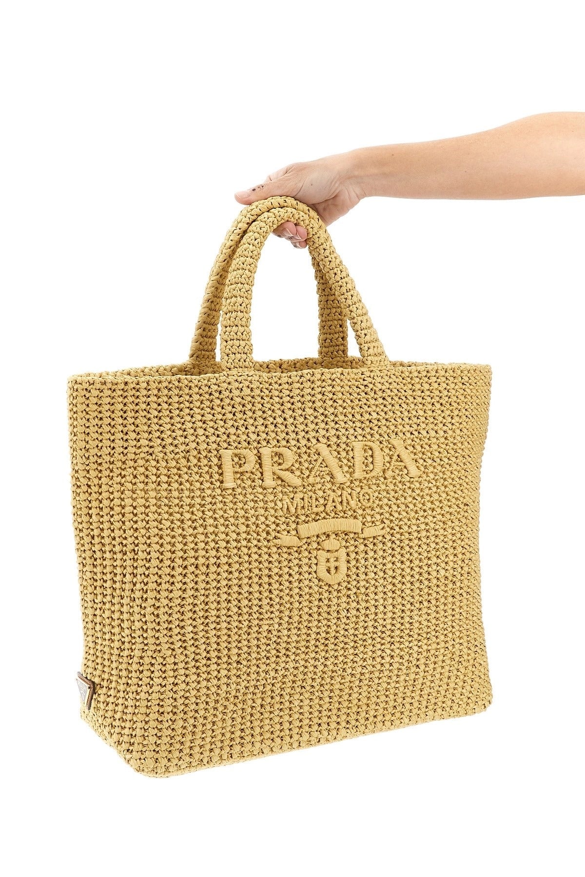 Prada Crochet Raffia Shopping Bag - alternate view