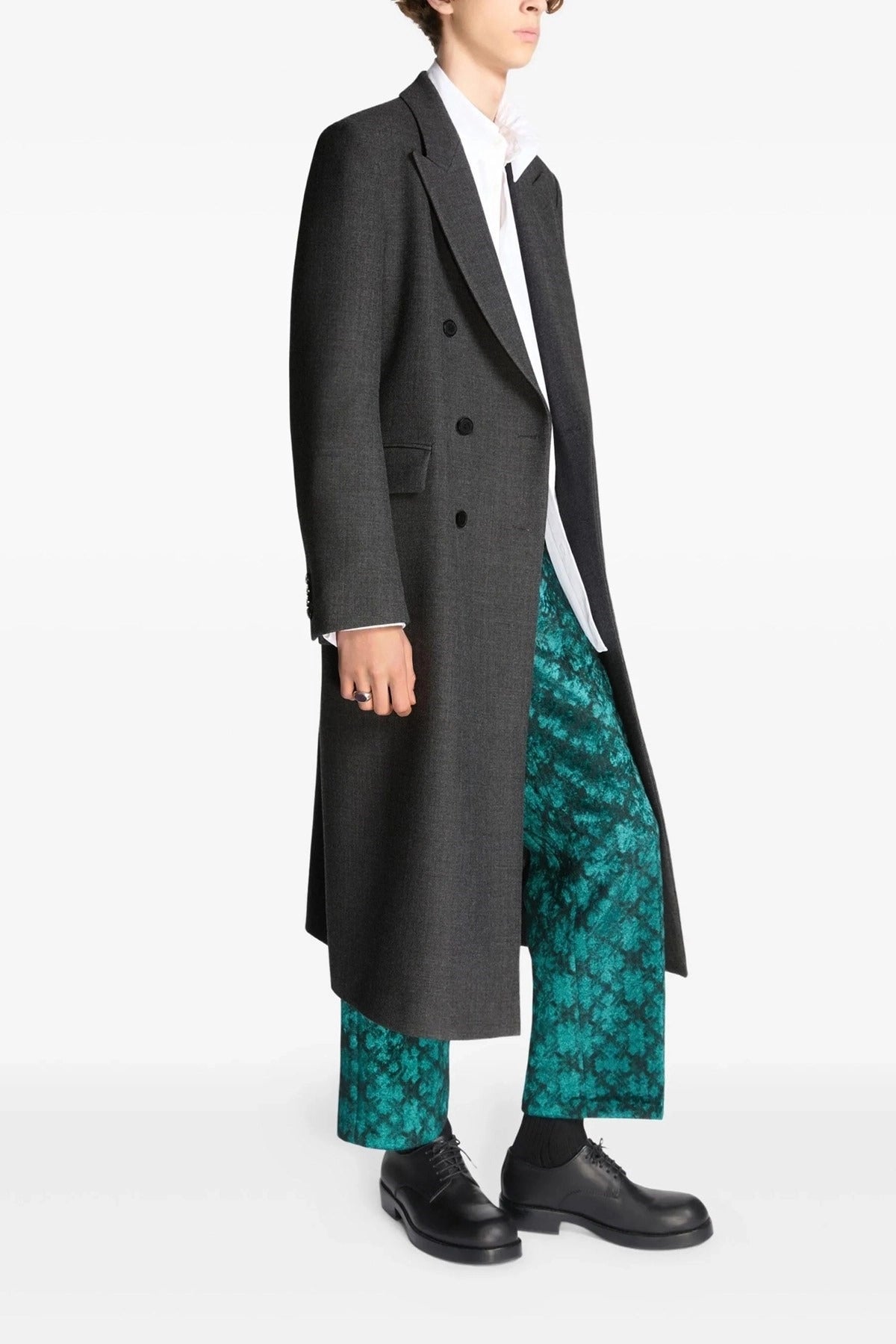 Dries Van Noten Double-Breasted Wool Coat - alternate view