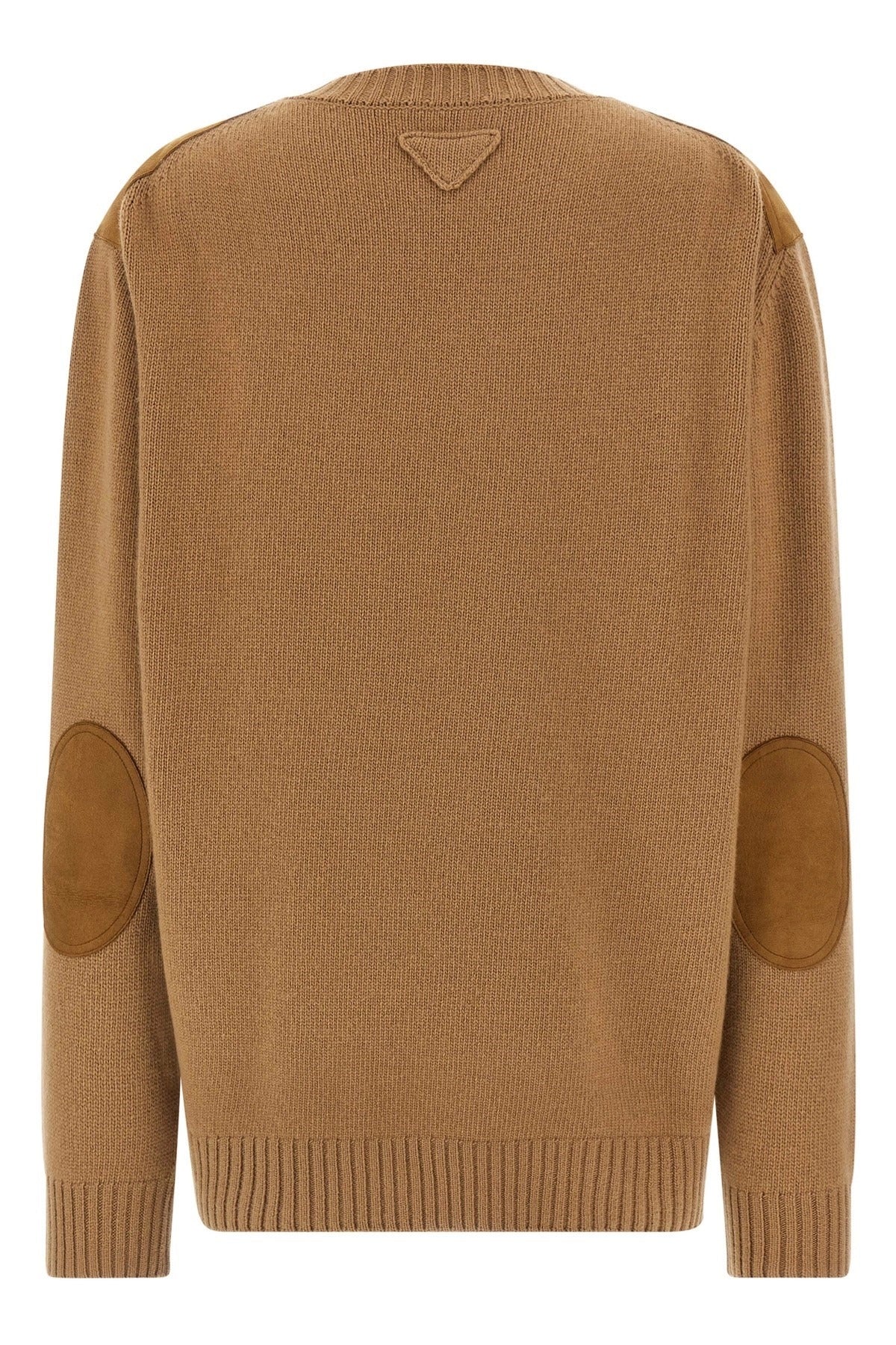 Prada Suede-Detail V-Neck Sweater - alternate view