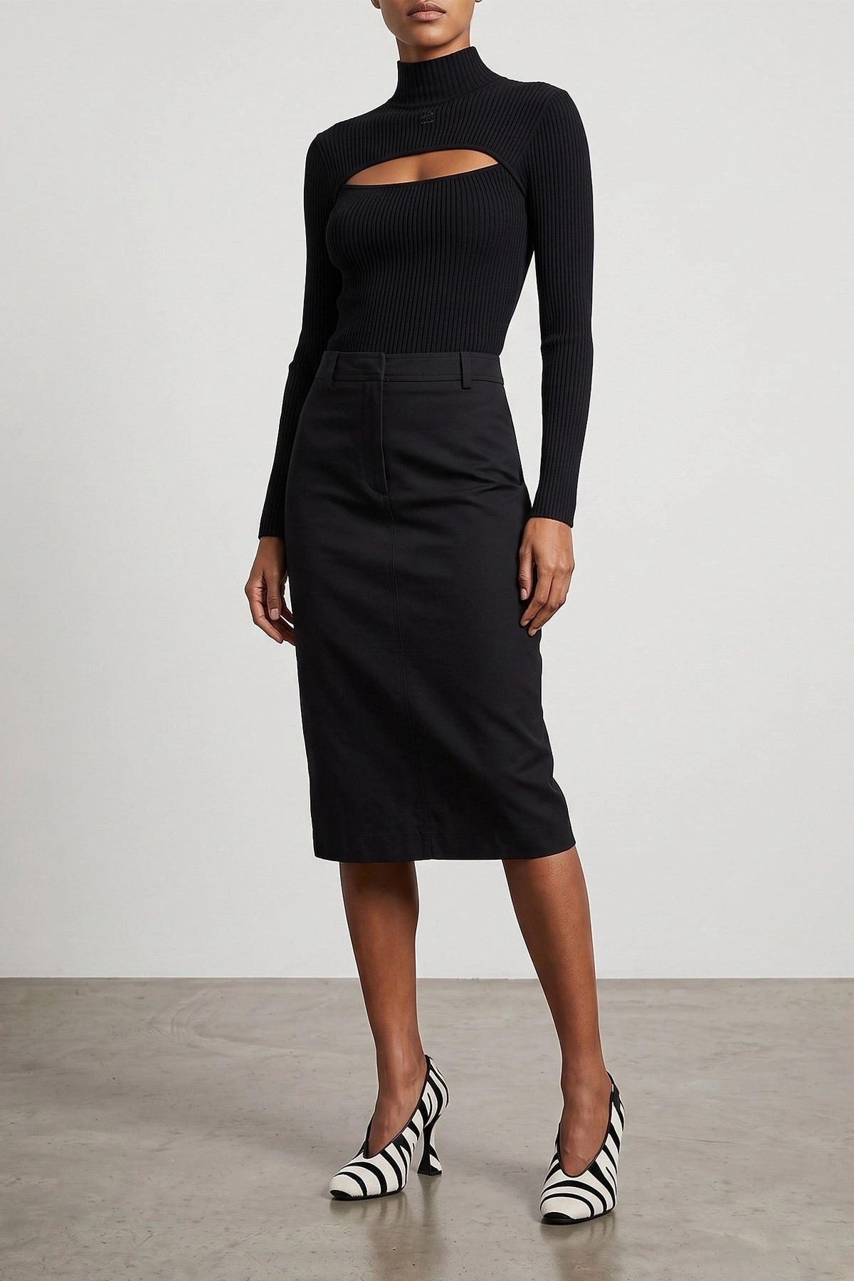 Courrèges High-Neck Cut-Out Sweater