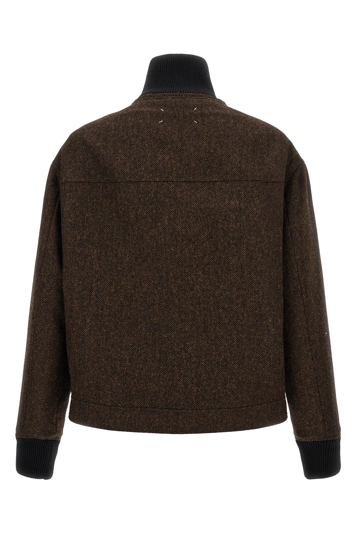 Maison Margiela Herringbone Wool Bomber Jacket