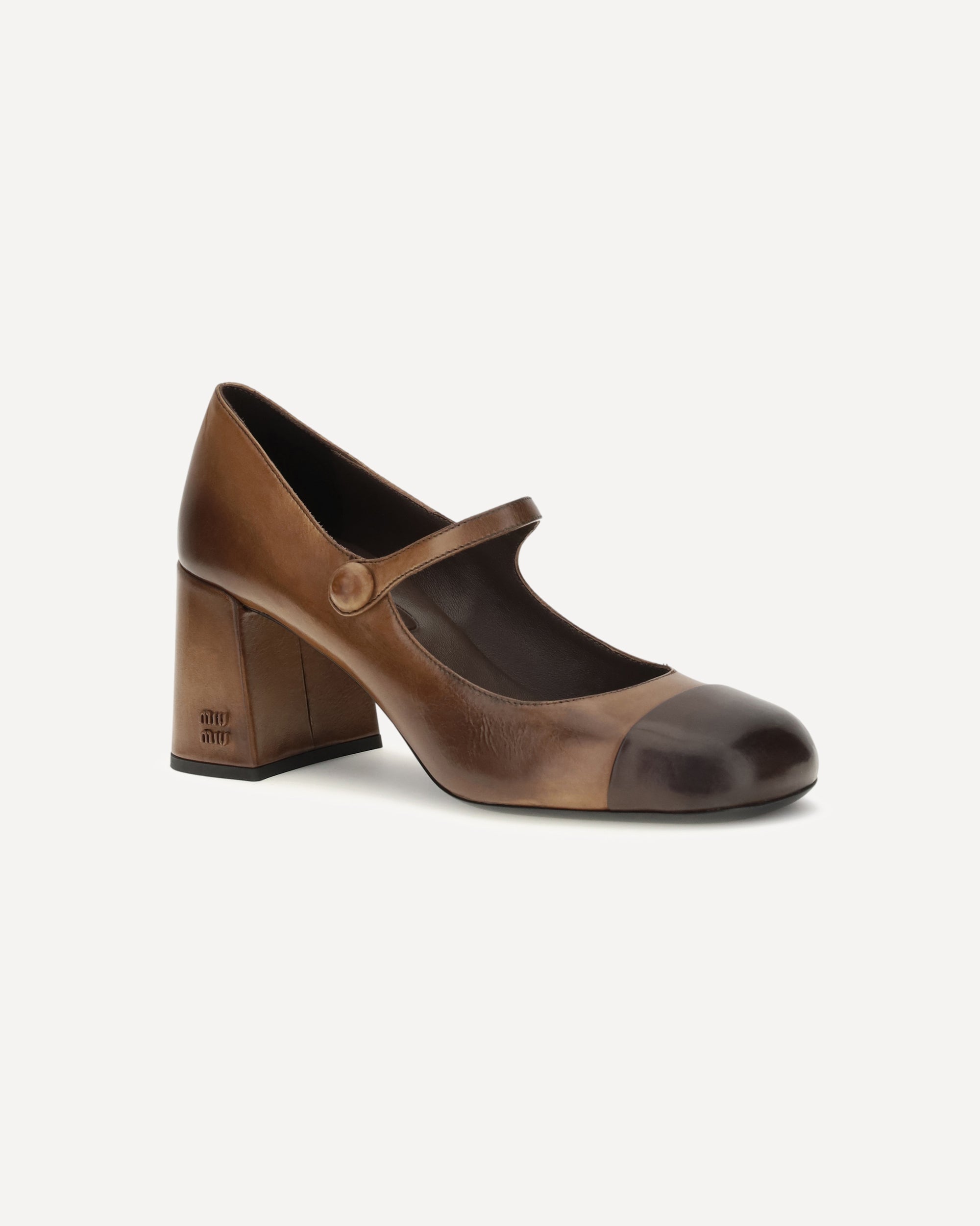 Miu Miu Leather Mary Jane Ballerinas