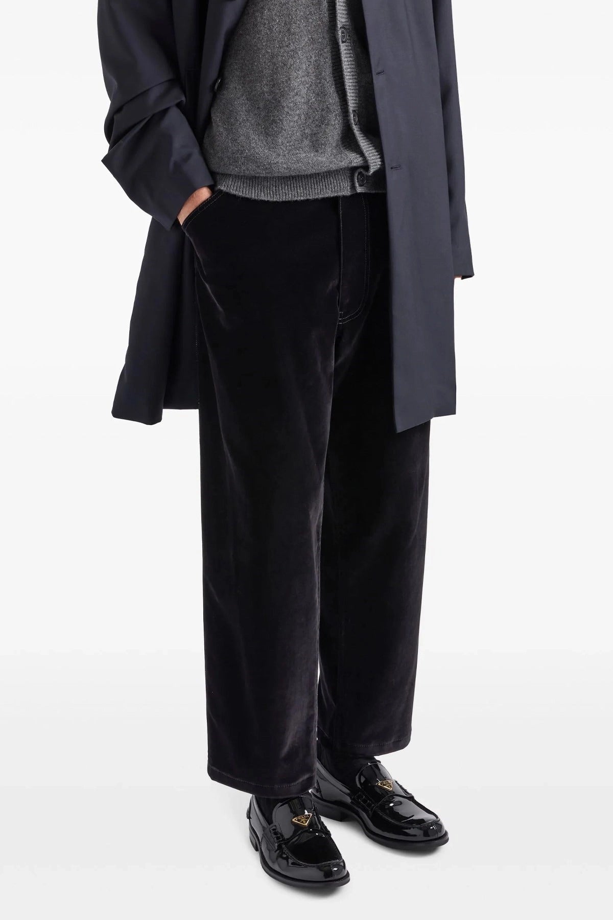 Prada Velvet Straight-Leg Pants - alternate view