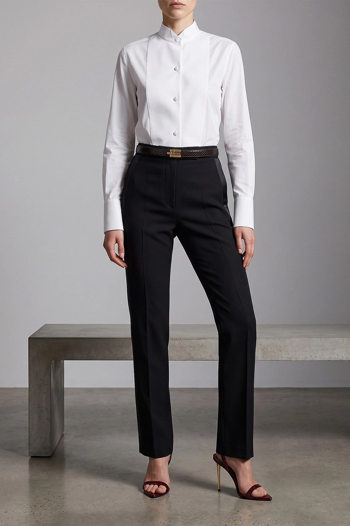 Tom Ford Python Print T Latch Belt