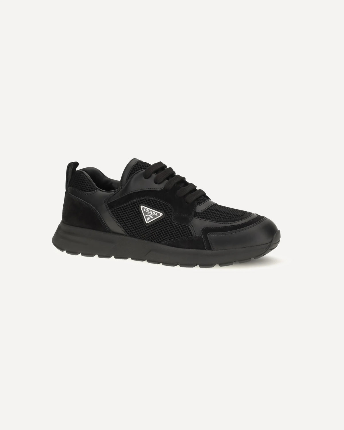 Prada Prax Leather Fabric Sneakers - alternate view