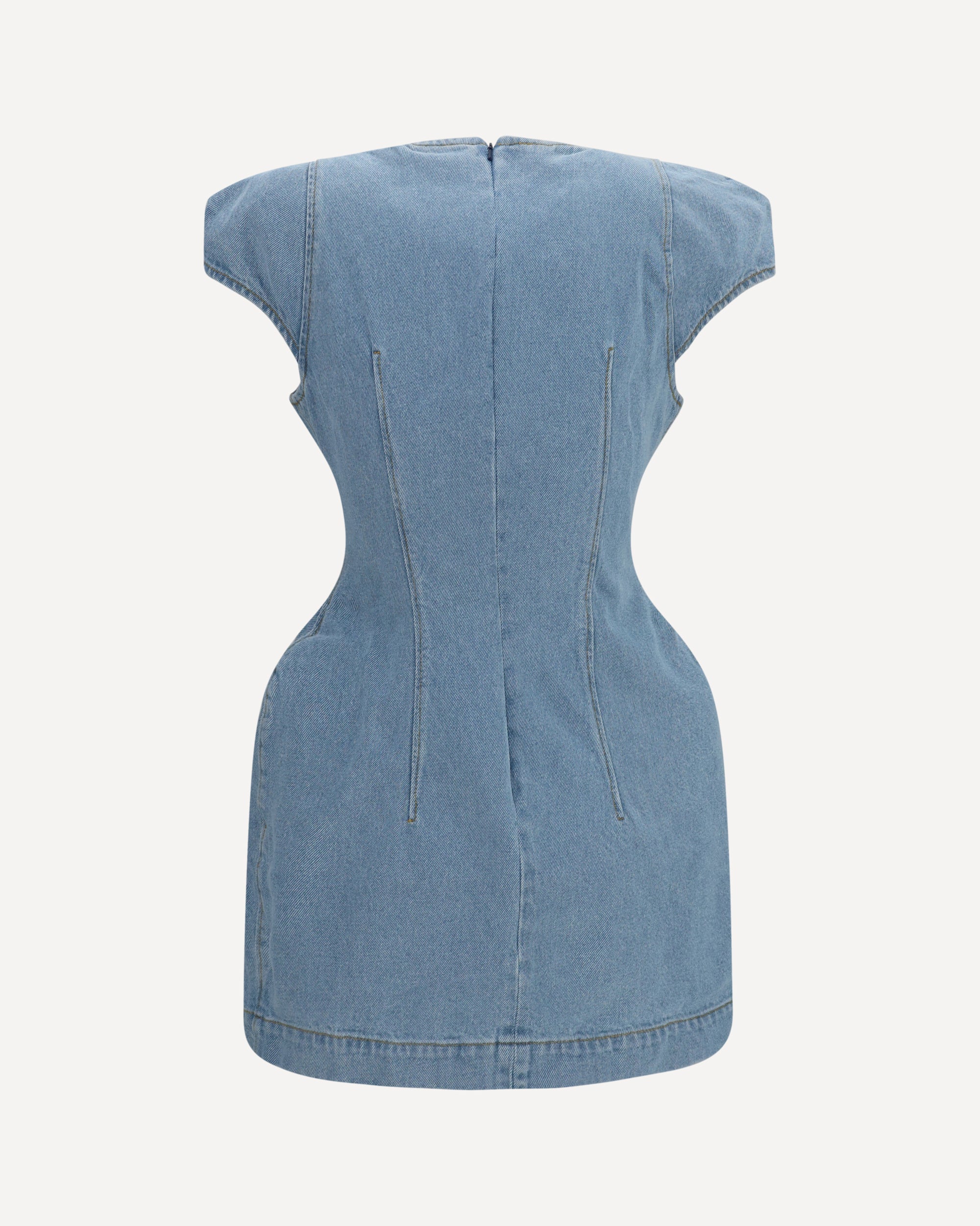 Magda Butrym denim mini-jurk met korte mouwen - alternate view