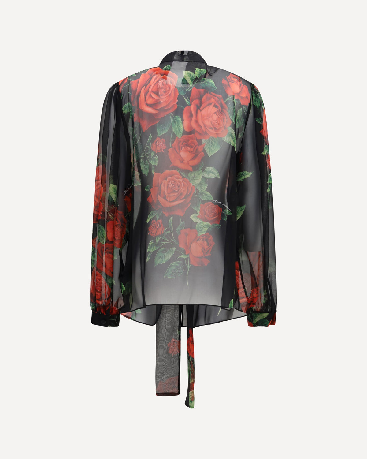 Dolce & Gabbana Rose Print Chiffon Blouse - alternate view