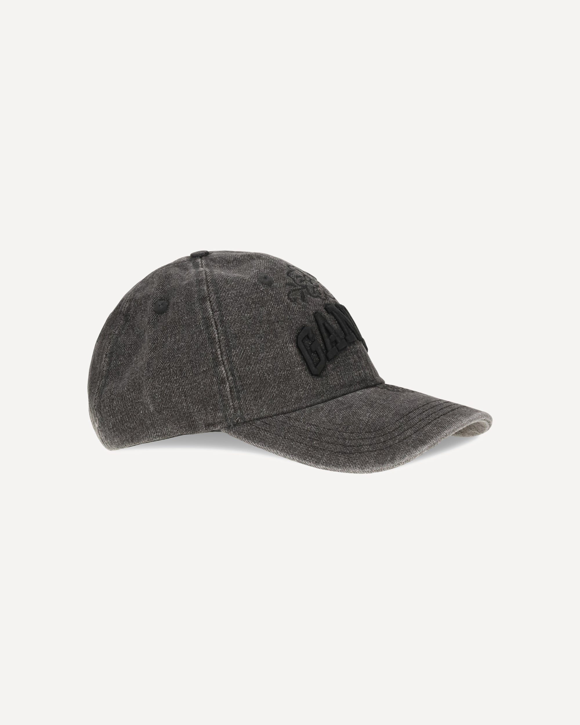 Ganni Embroidered Denim Baseball Cap - alternate view