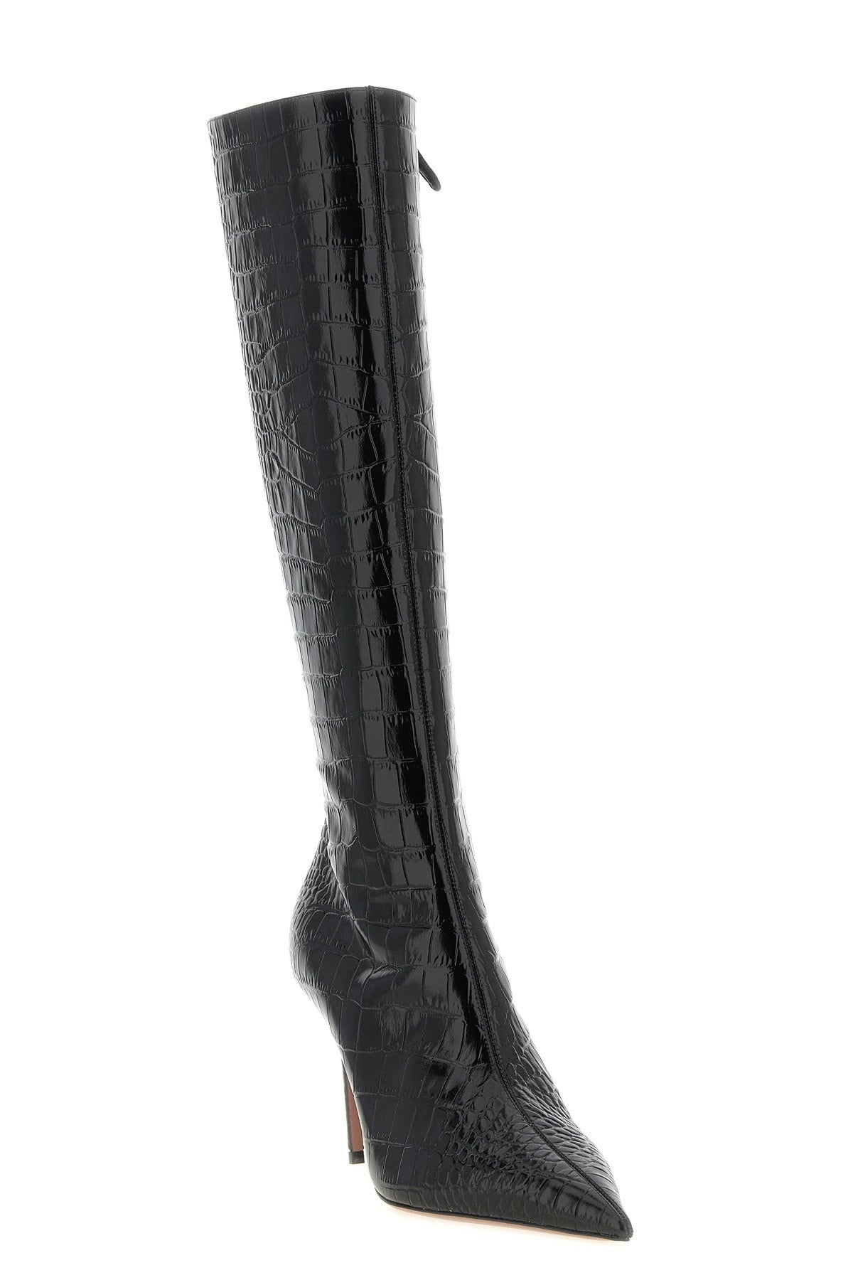 Paris Texas Vera Croc-Print Knee Boots - alternate view
