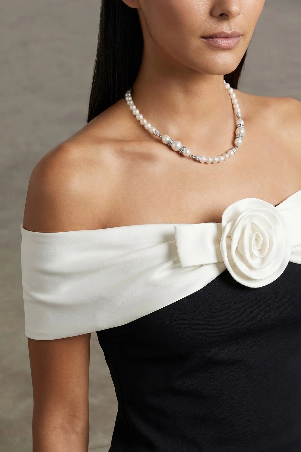 Alessandra Rich Pearl Crystal Necklace - alternate view