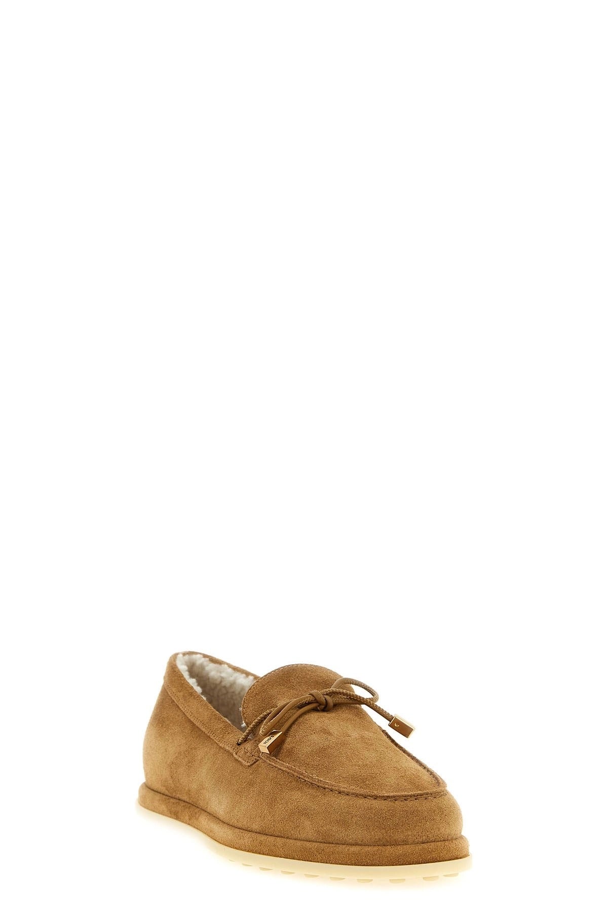 Tod's Shearling Suede Loafers