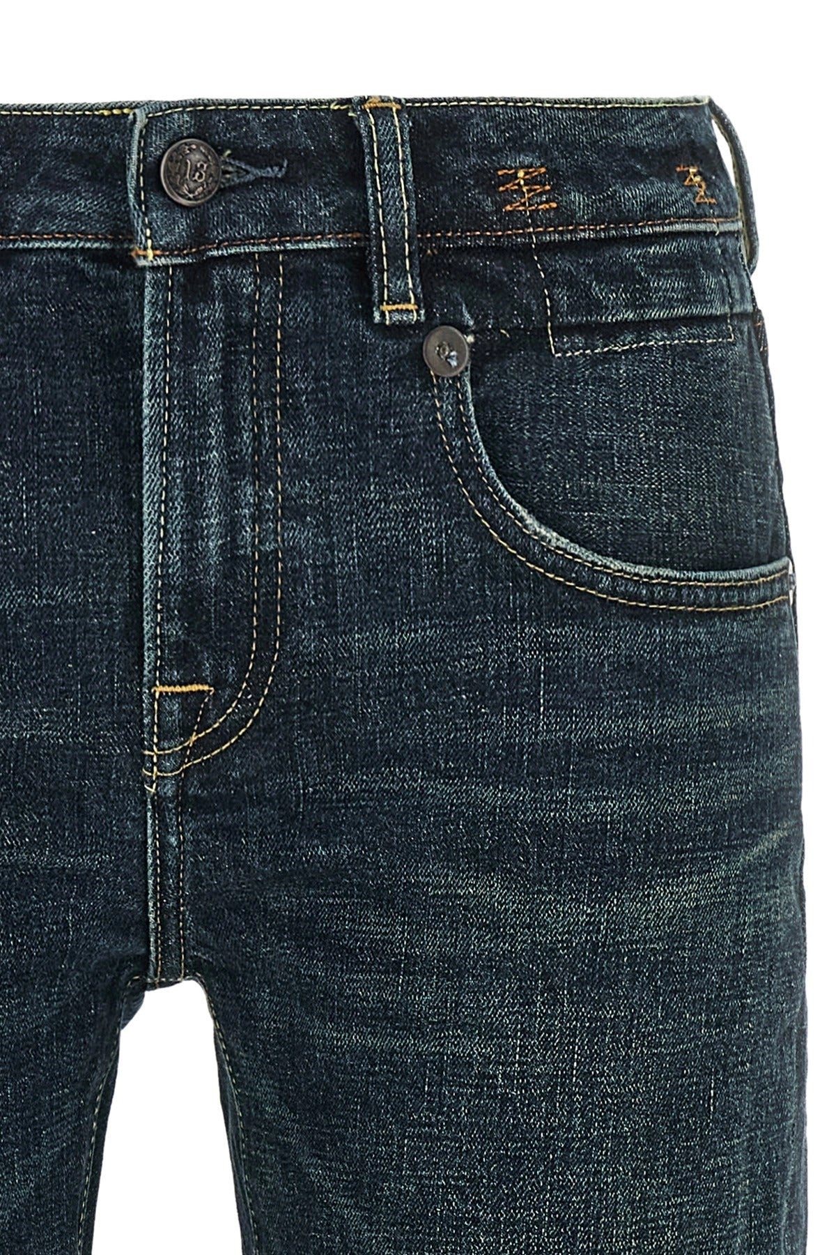 R13 Turn-Up Frayed Hem Jeans