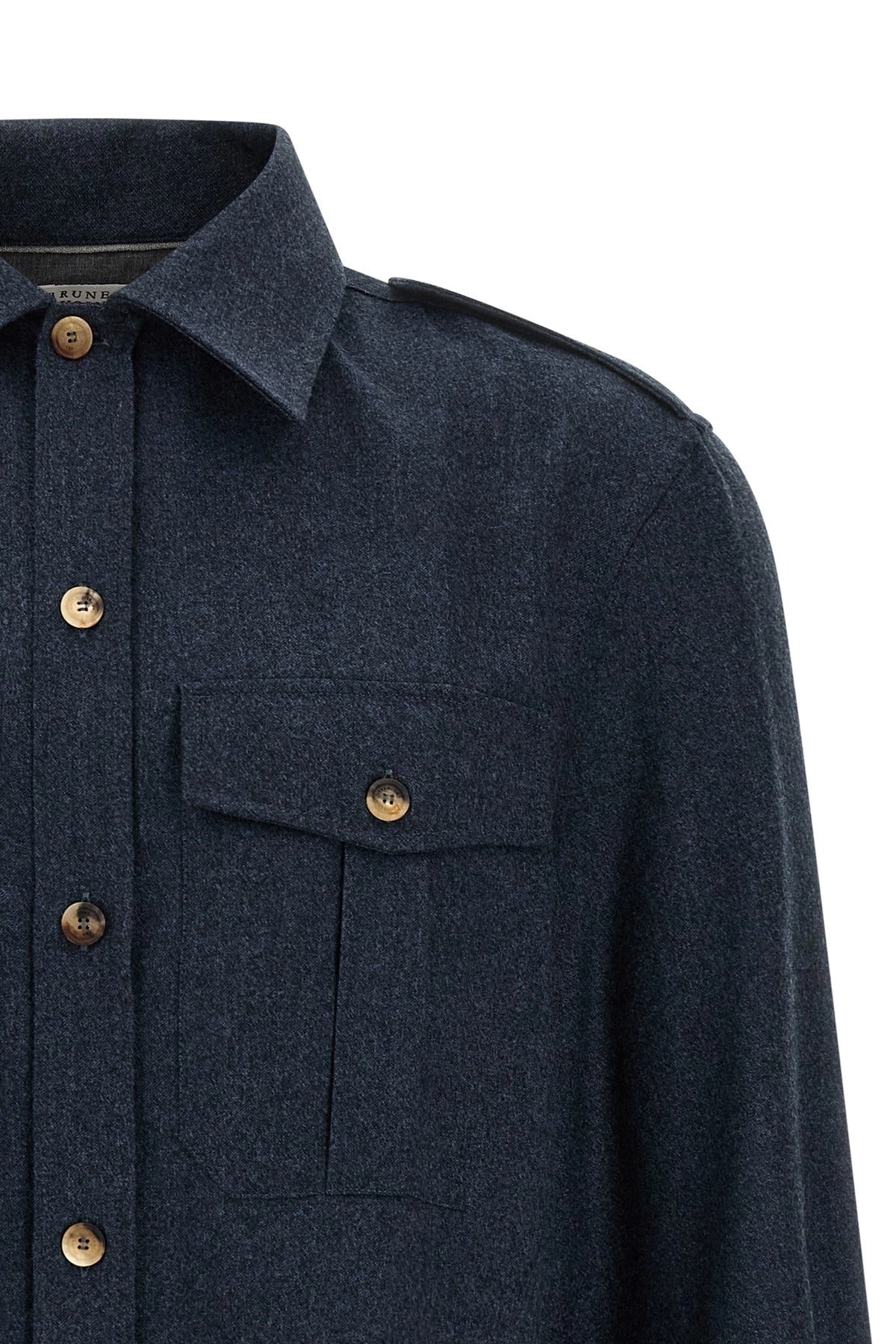 Brunello Cucinelli Virgin Wool Flannel Shirt