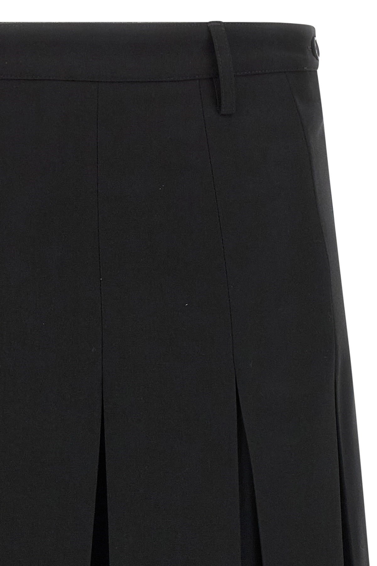 MM6 Maison Margiela Overlapping Pleated Midi Skirt