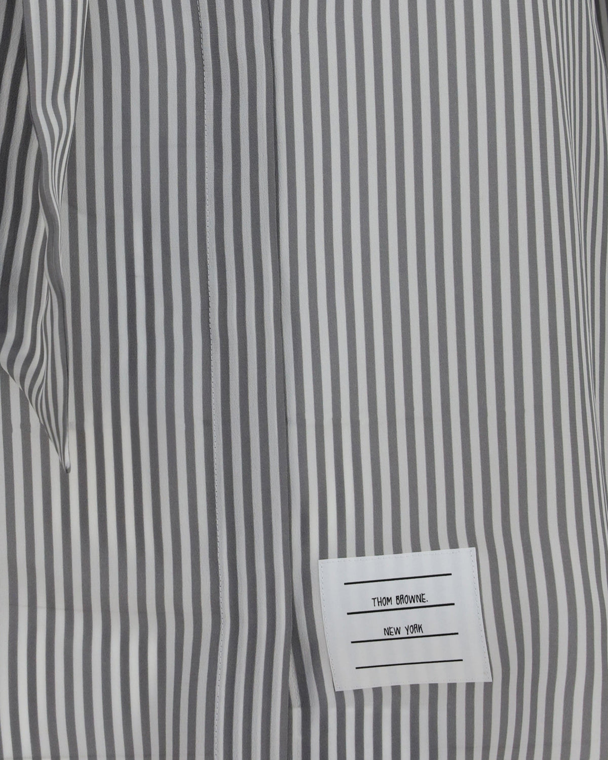 Thom Browne Striped Silk Shirt With Removable Collar
