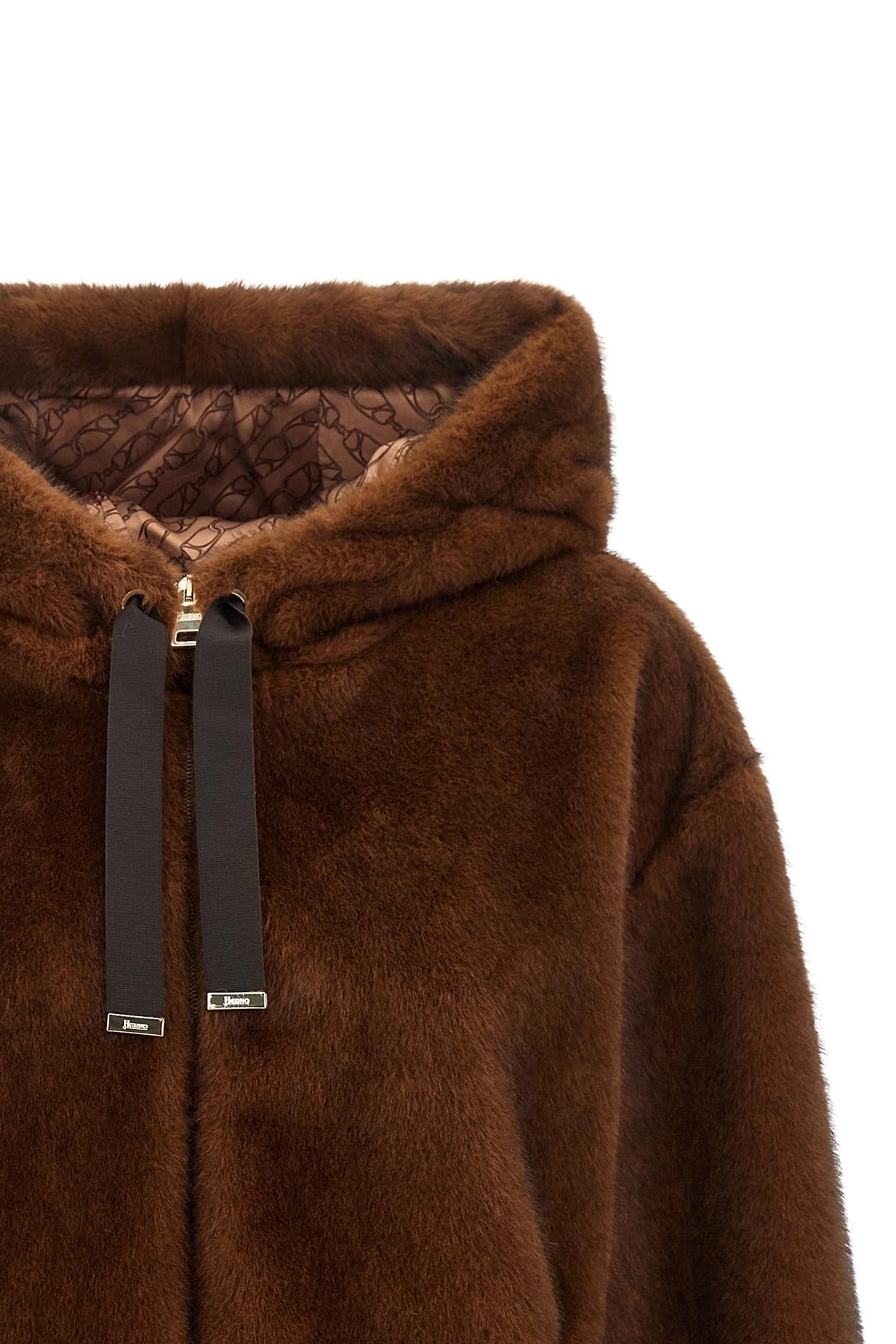 Herno Mink-Effect Faux Fur Bomber Jacket