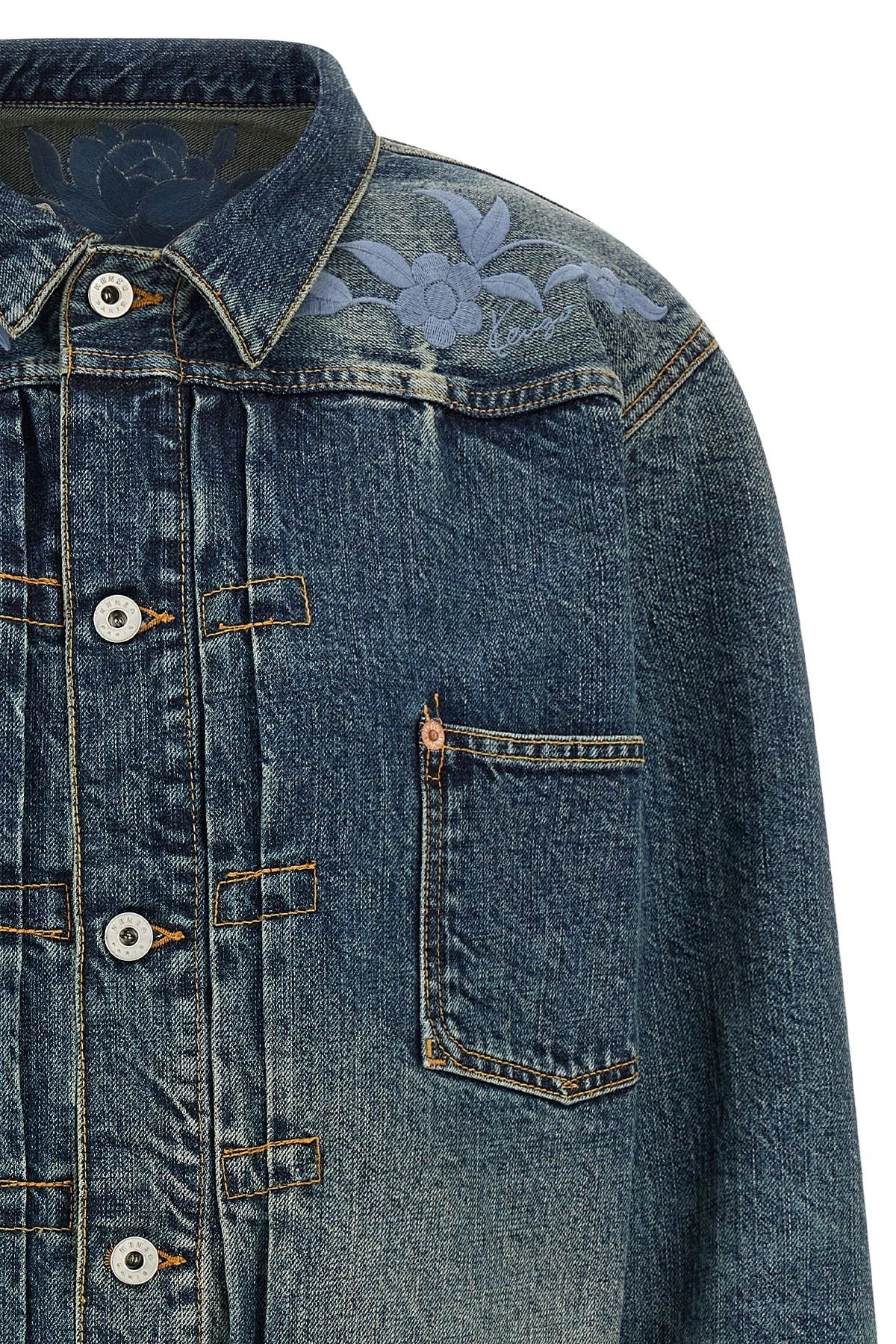 Kenzo Floral Embroidery Denim Jacket