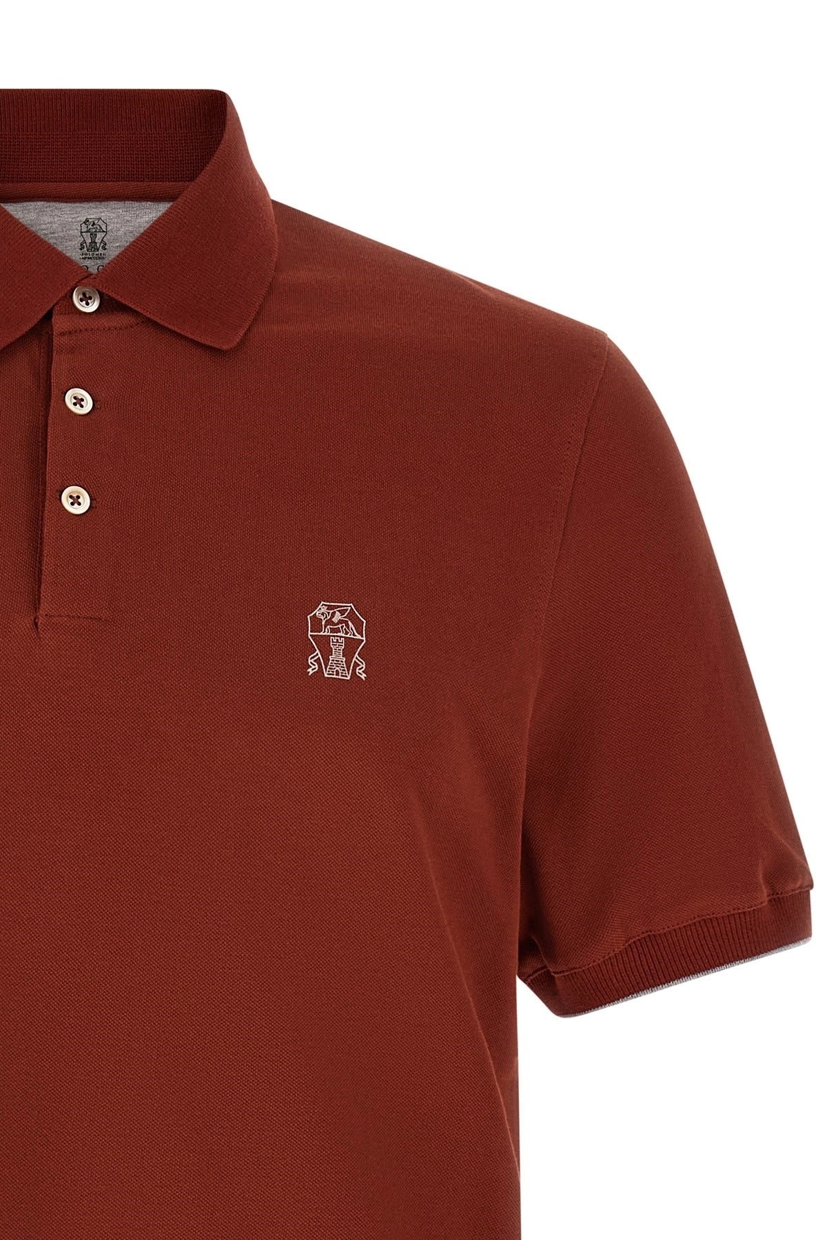 Brunello Cucinelli Logo Embroidery Polo Shirt