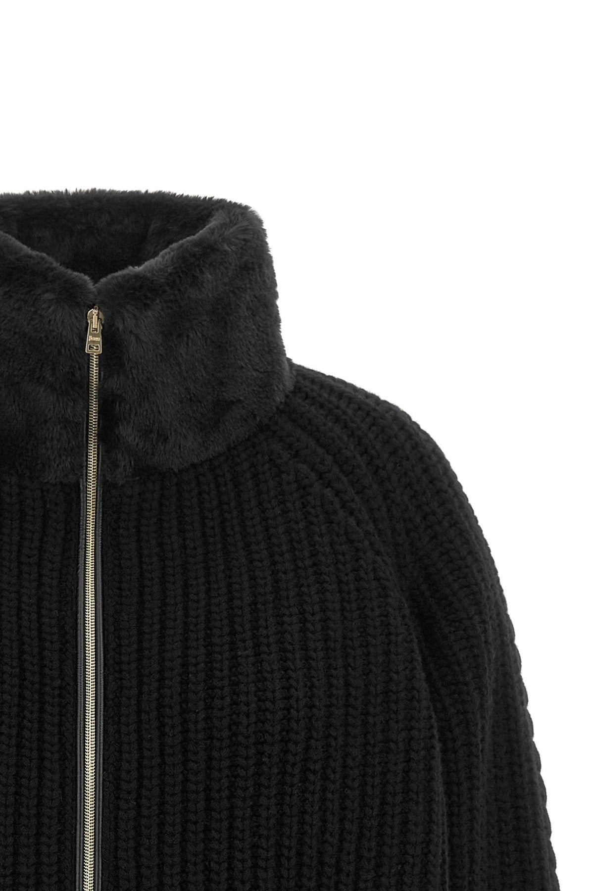 Herno Cardigan With Fur Insert