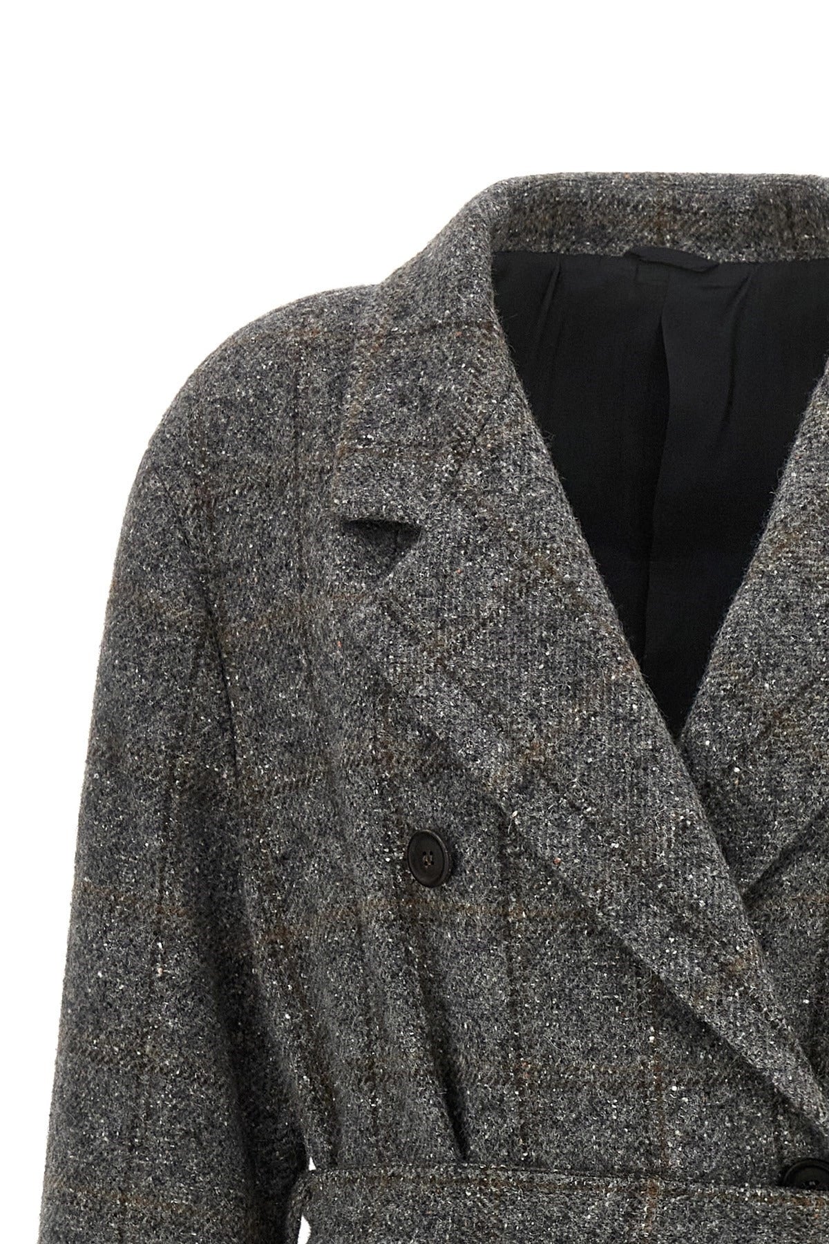 Brunello Cucinelli Check Tweed Coat
