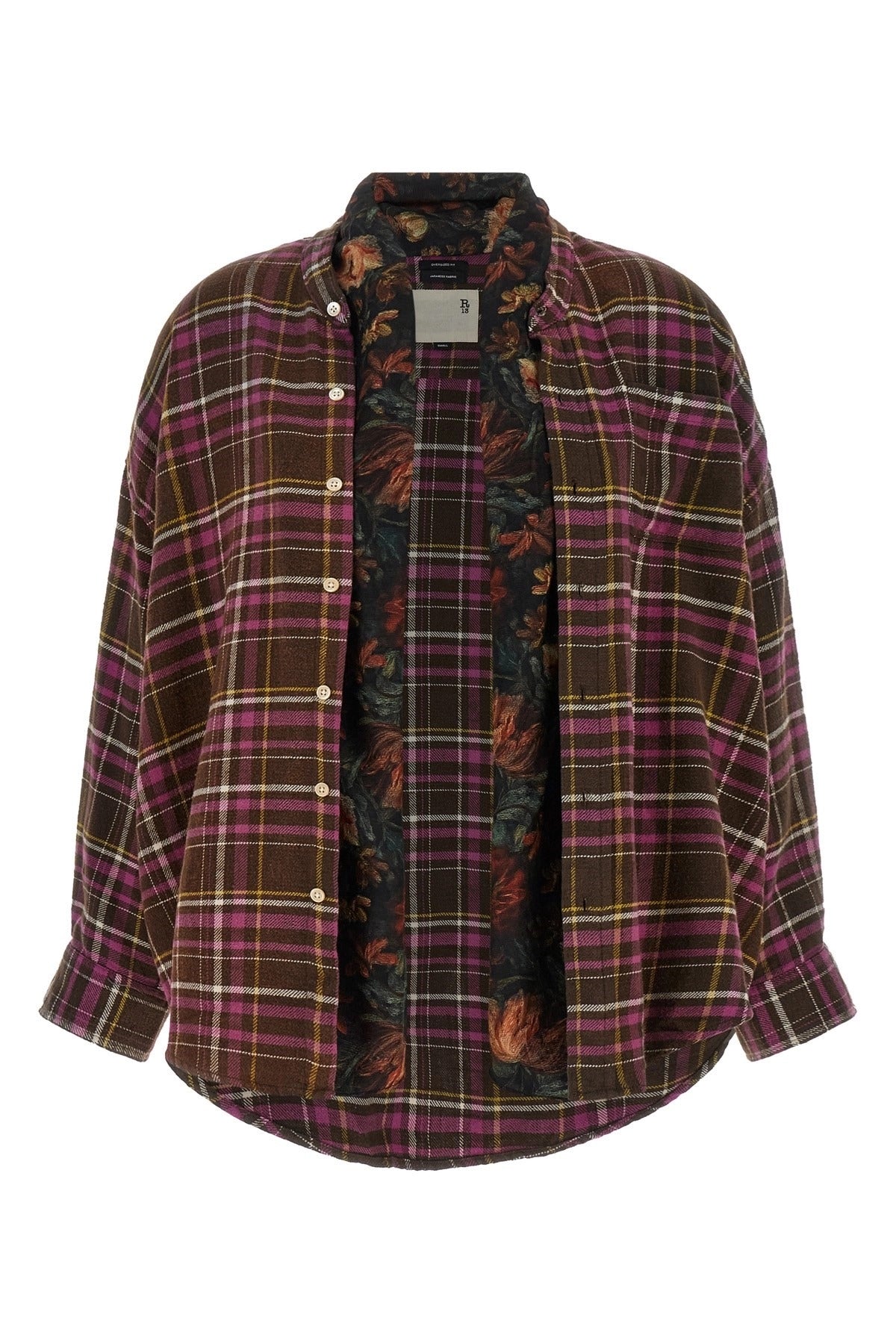 R13 Tartan Shirt With Scarf