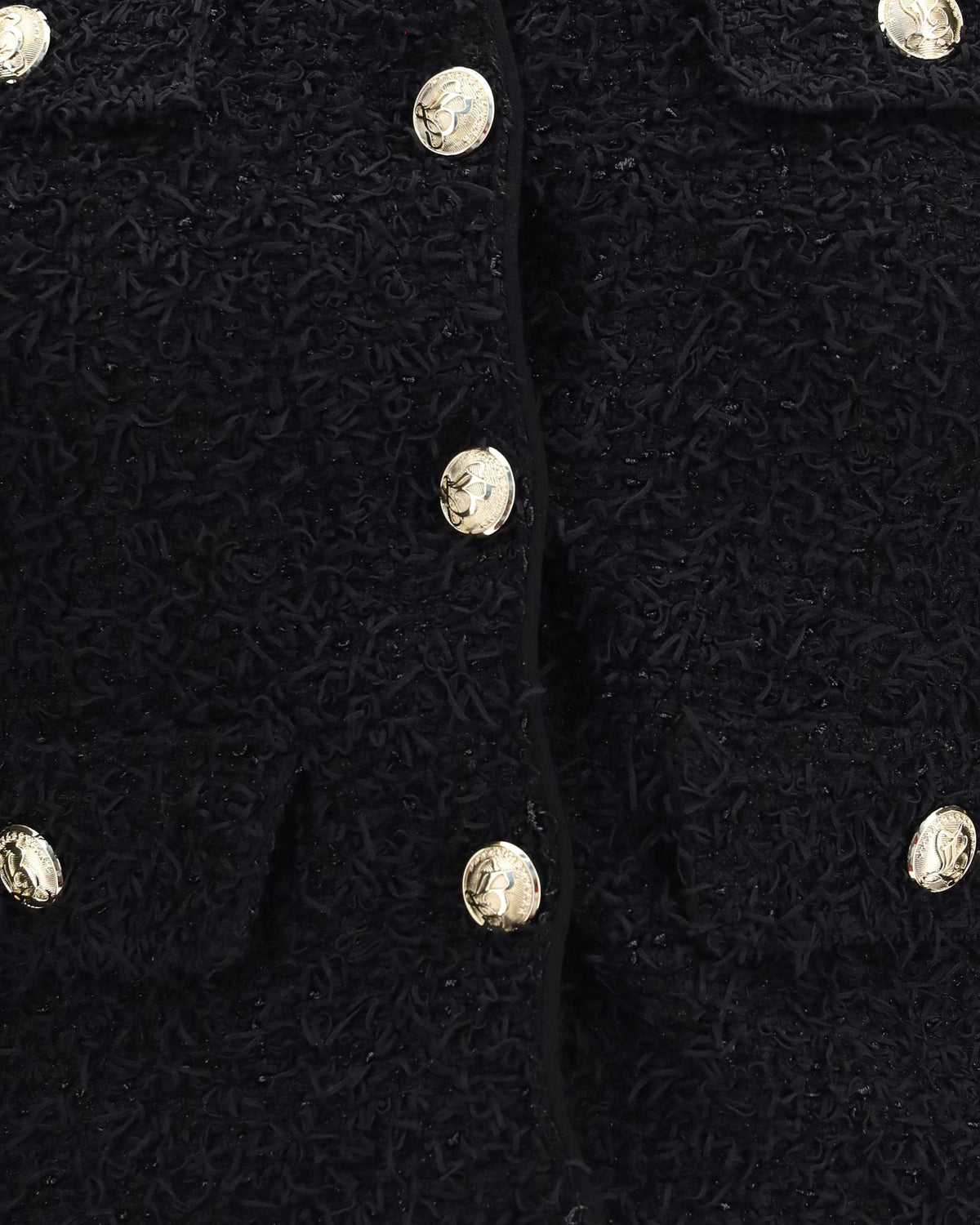 Balmain Double-Breasted Tweed Cropped Jacket