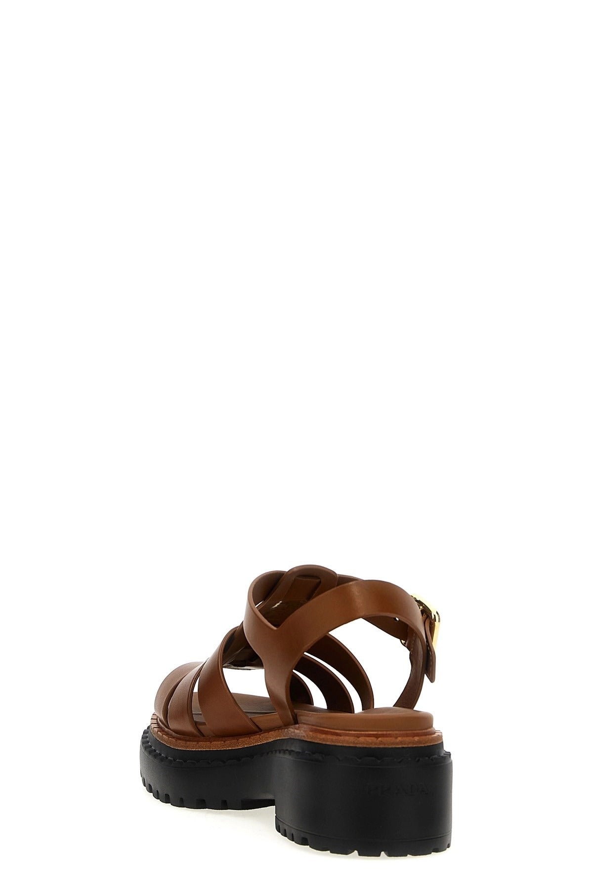 Prada Monolith Leather Sandals