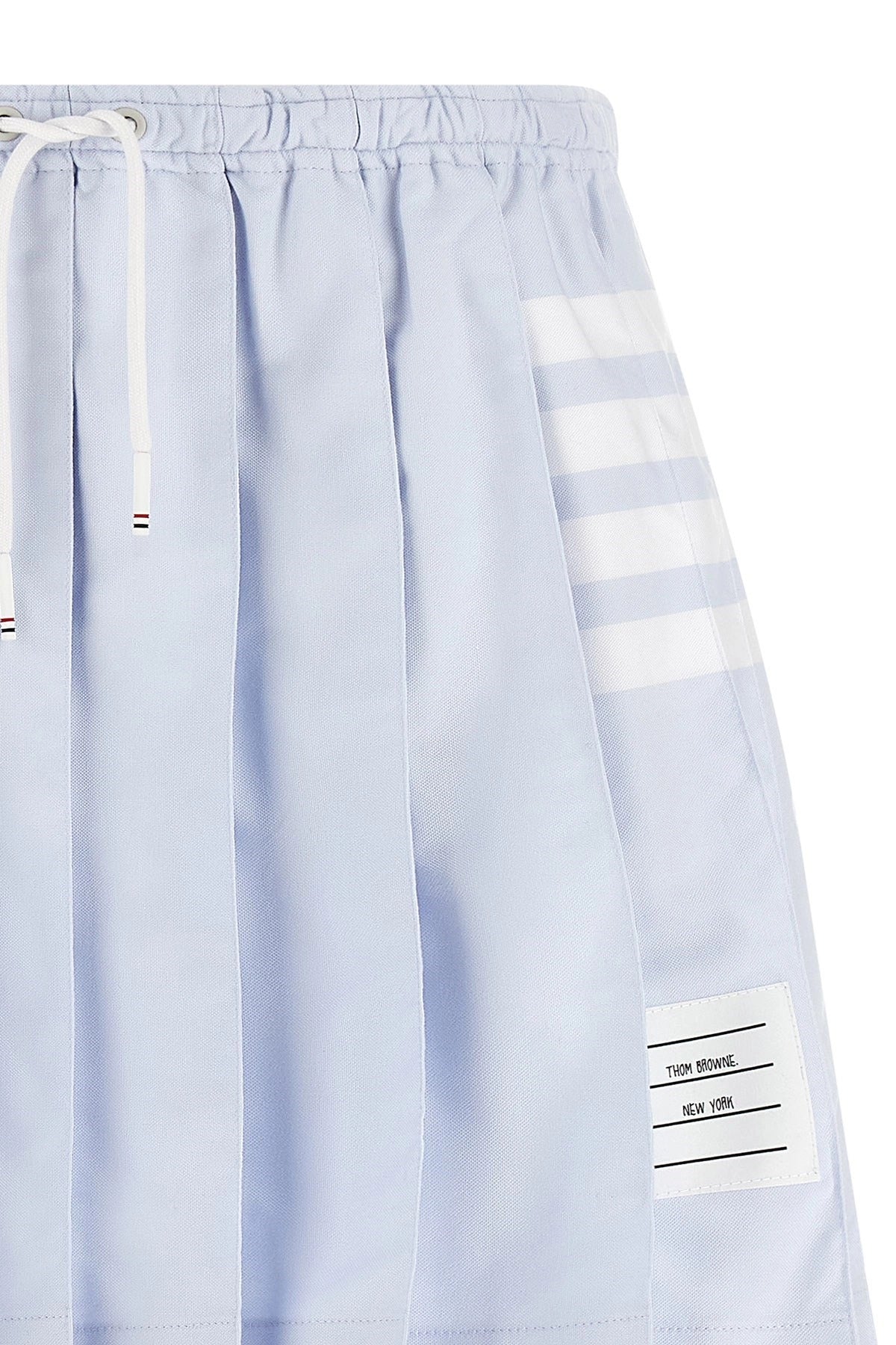 Thom Browne 4-Bar Oxford Pleated Mini Skirt