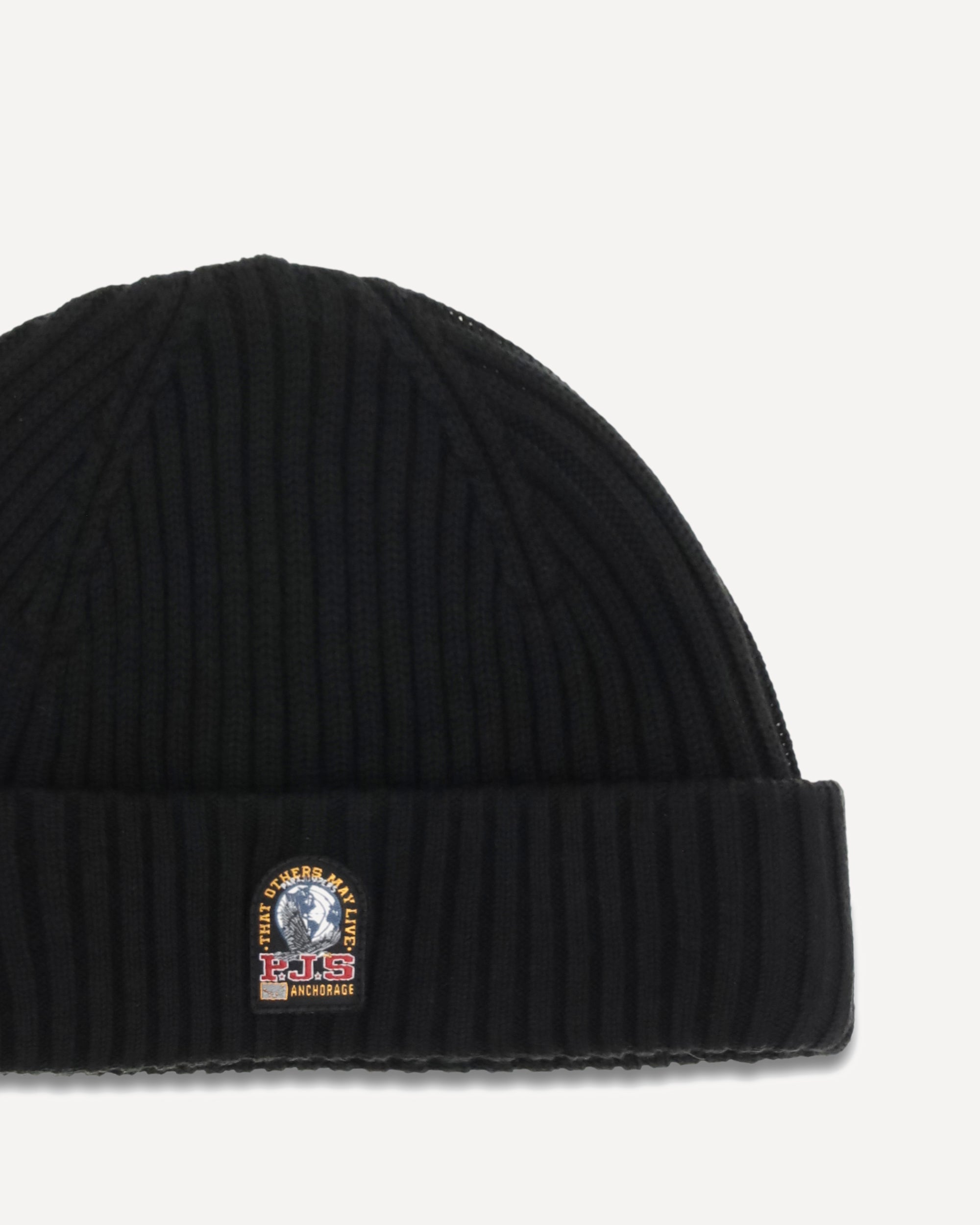 Parajumpers Ribbed Knit Logo Beanie