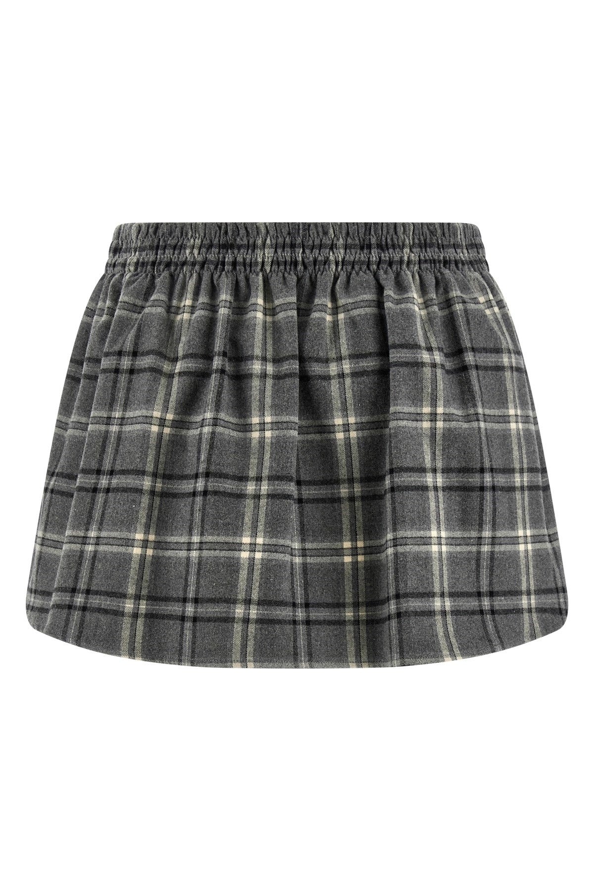Miu Miu Check Flannel Mini Skirt