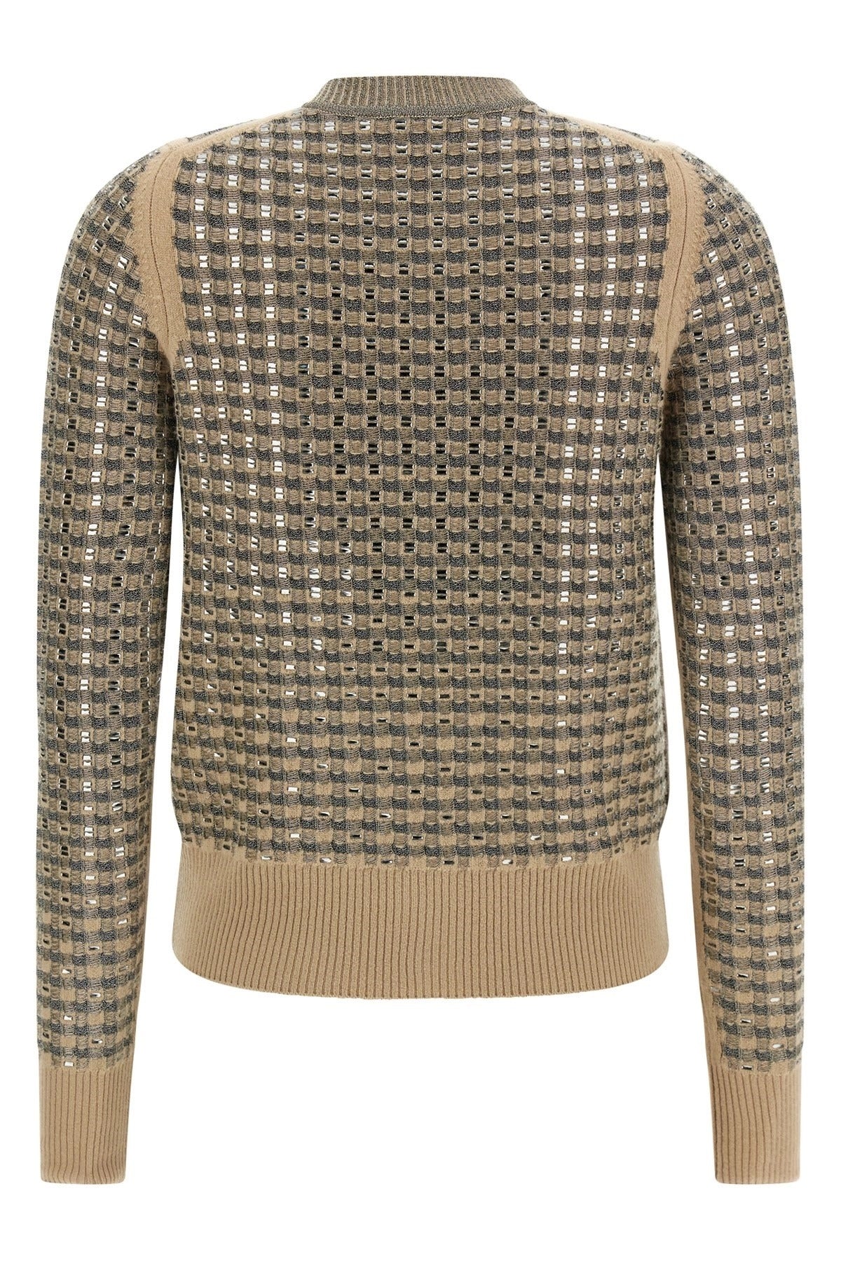 Ermanno Scervino Check Cardigan With Sequins