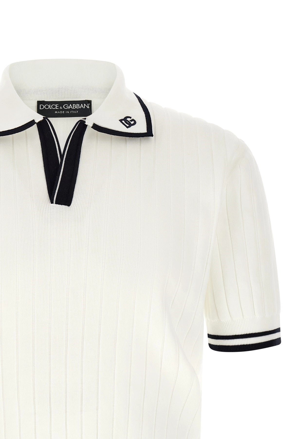 Dolce & Gabbana Flat Ribbed Polo Shirt