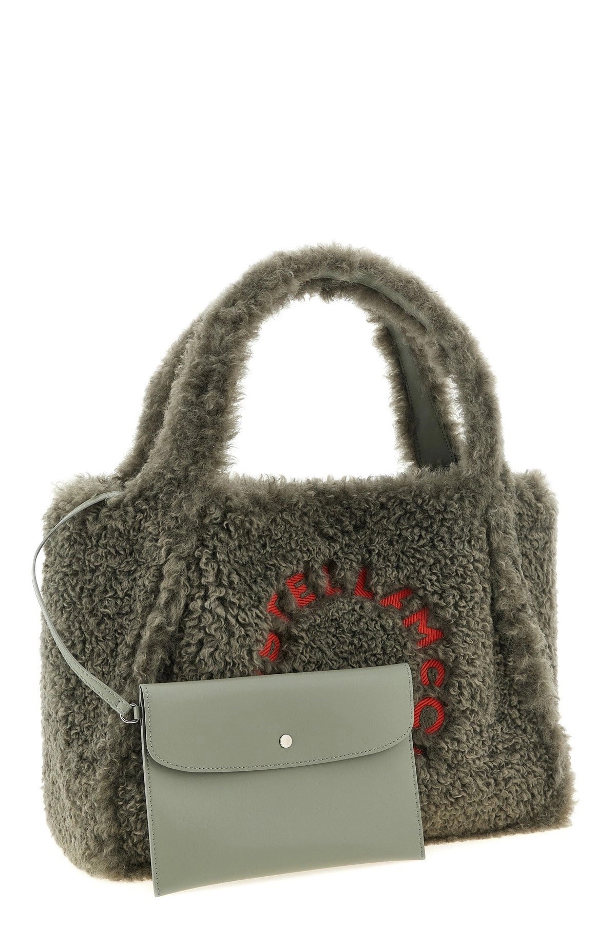 Stella McCartney Shearling Logo Shopping Bag