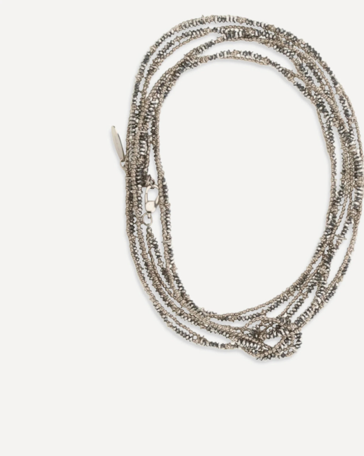 Brunello Cucinelli Hematite Sterling Silver 925 Wrap Bracelet