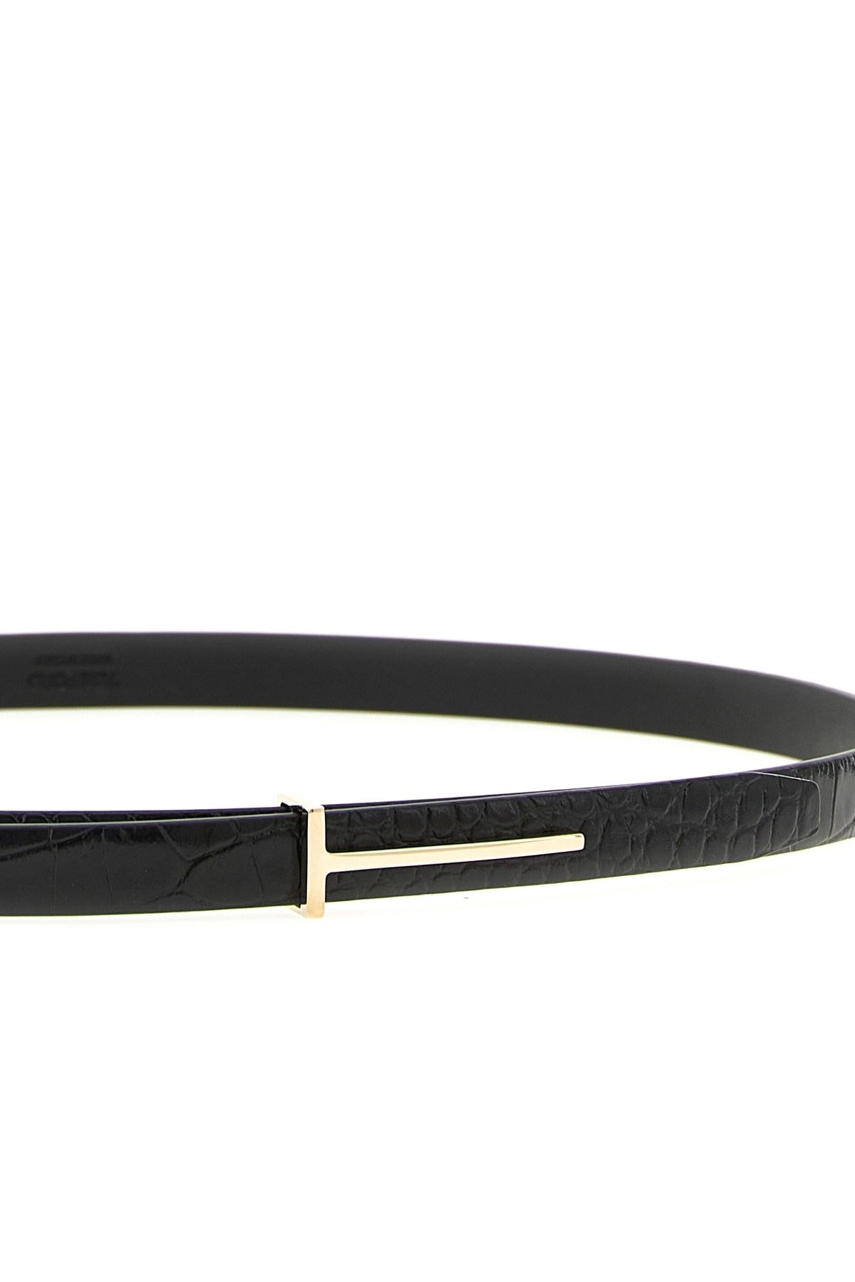 Tom Ford Glossy Crocodile Print Belt