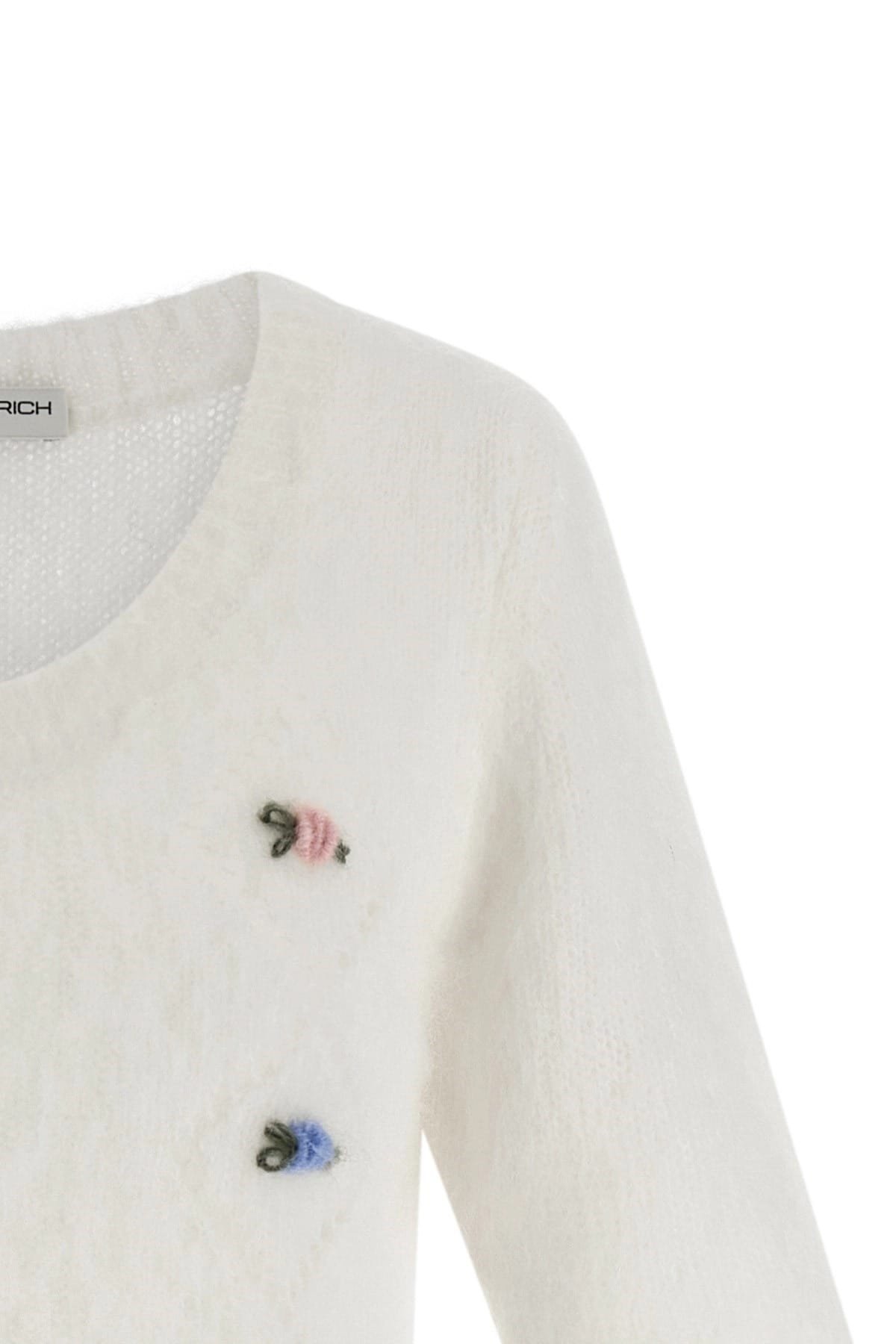 Alessandra Rich Verkort Vest van Gekamd Mohair