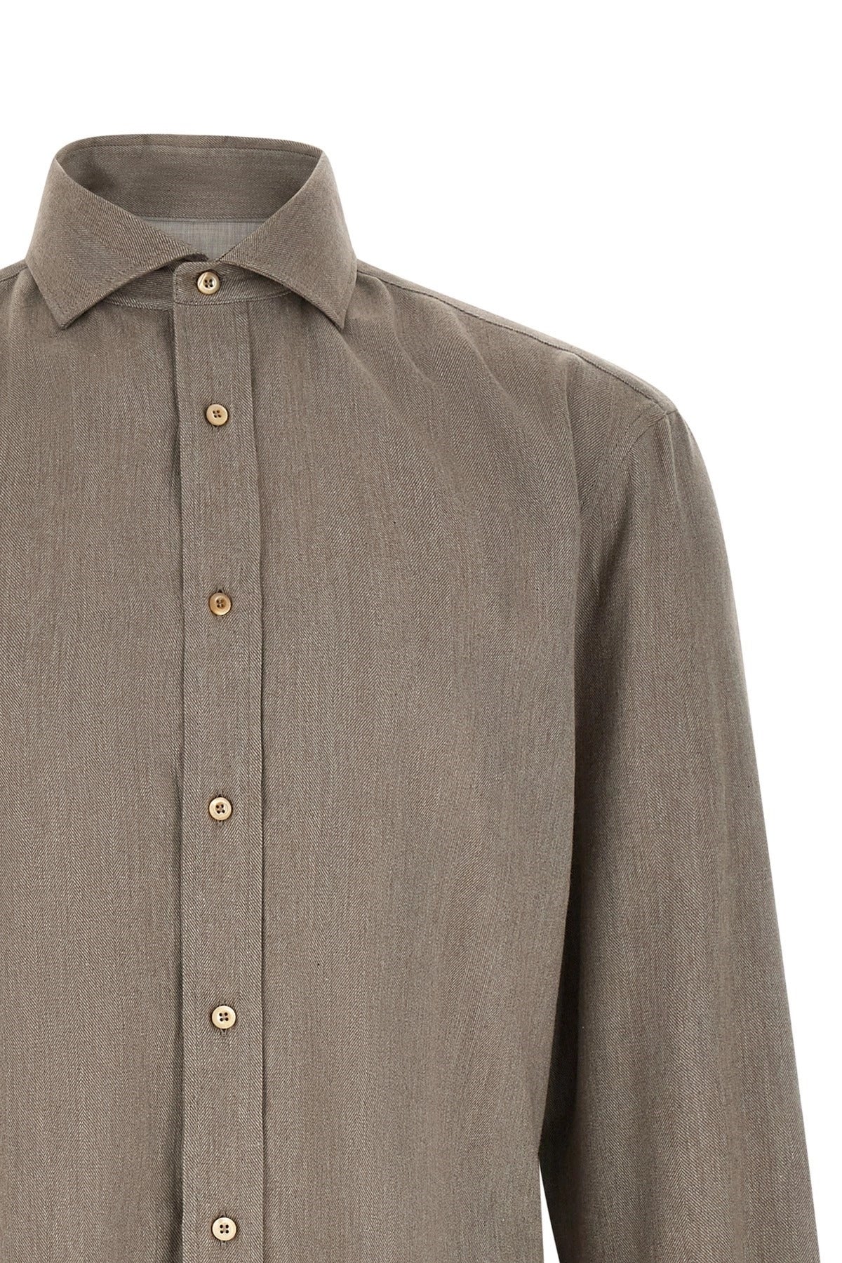 Brunello Cucinelli Micro Herringbone Shirt