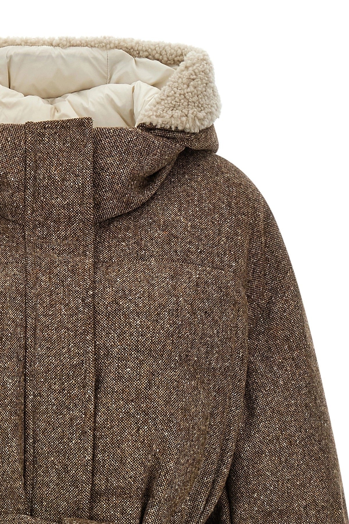 Brunello Cucinelli Shiny Zipper Pull Down Jacket