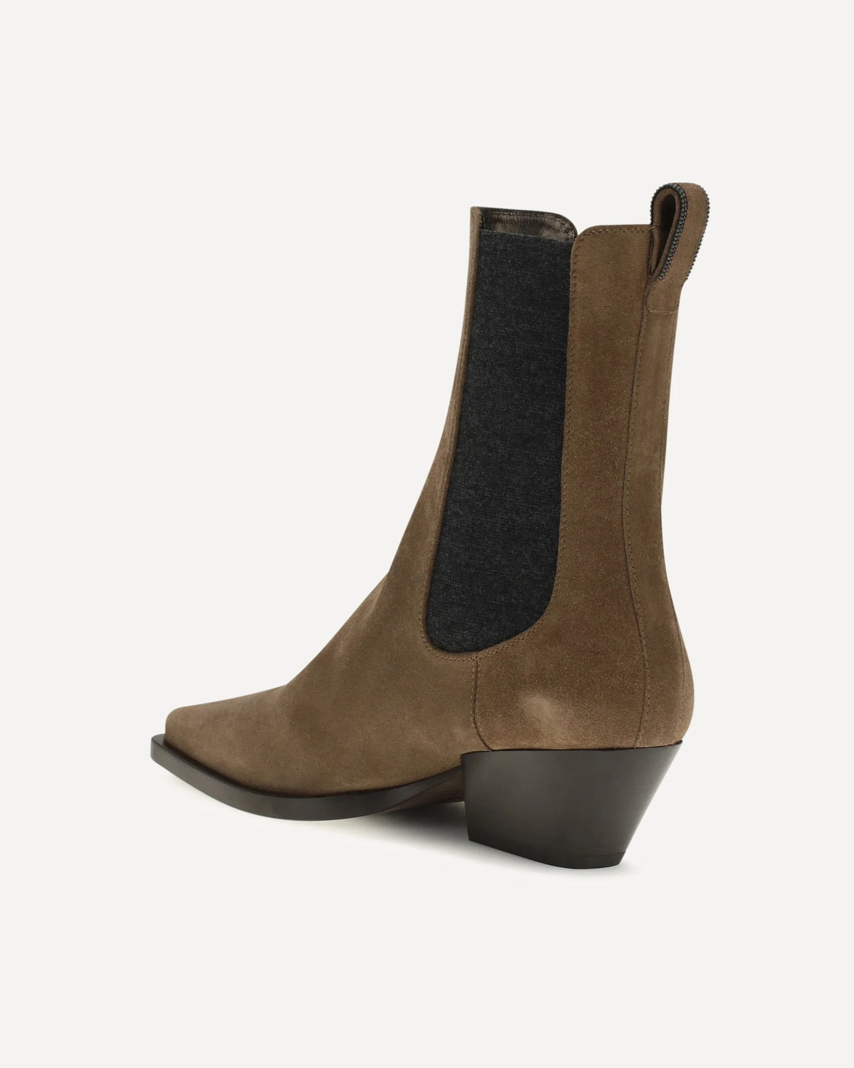 Brunello Cucinelli Suede Texan Ankle Boots