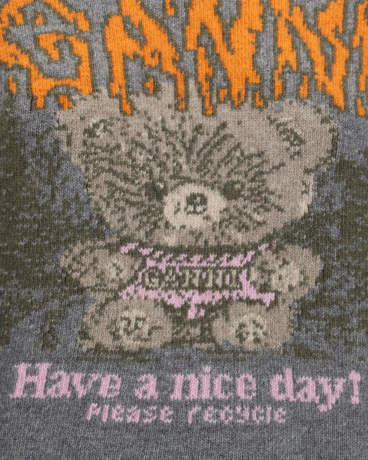 Ganni Teddy Wool Crewneck Sweater