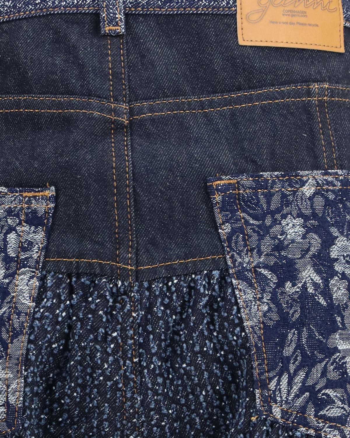 Ganni Embroidered Corset Balloon Jeans