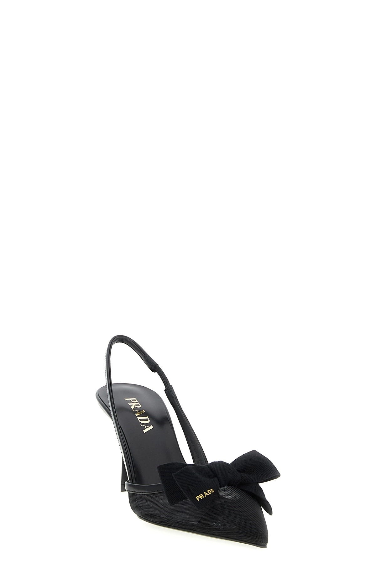 Prada Mesh Slingback With Bow
