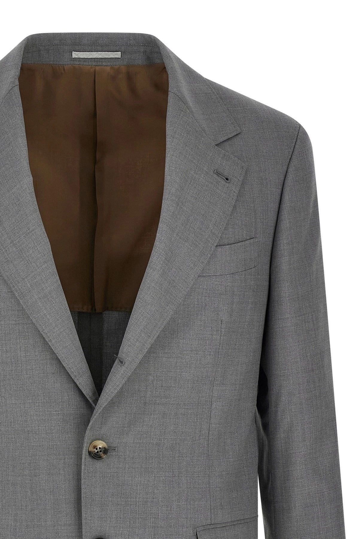 Brunello Cucinelli Hopsack Wool Silk Blazer